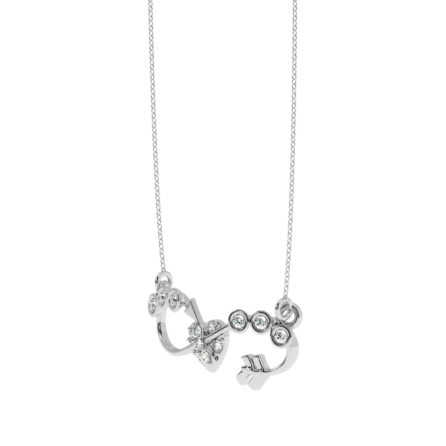 Buy Elegant Cupid Heart Diamond Pendant | Solitairekart