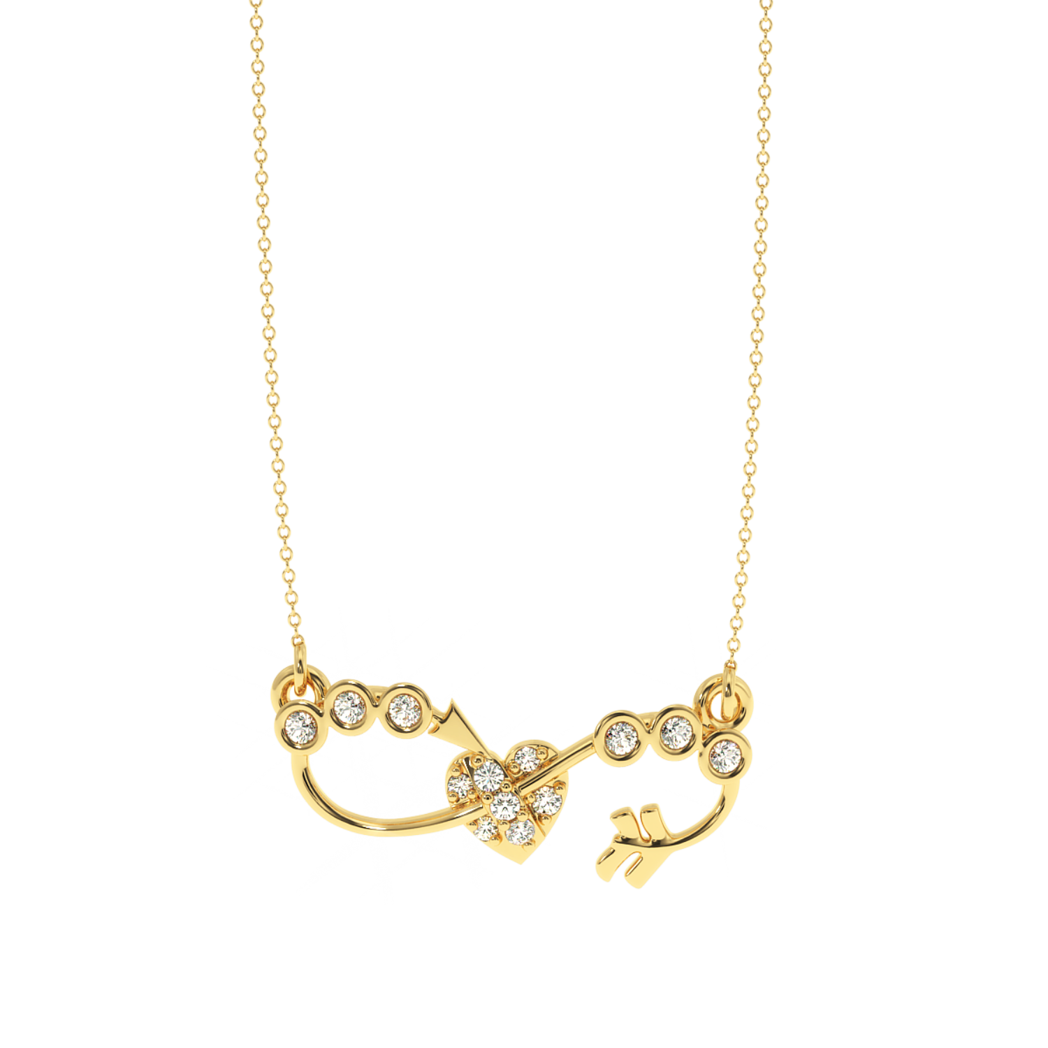 Buy Elegant Cupid Heart Diamond Pendant | Solitairekart