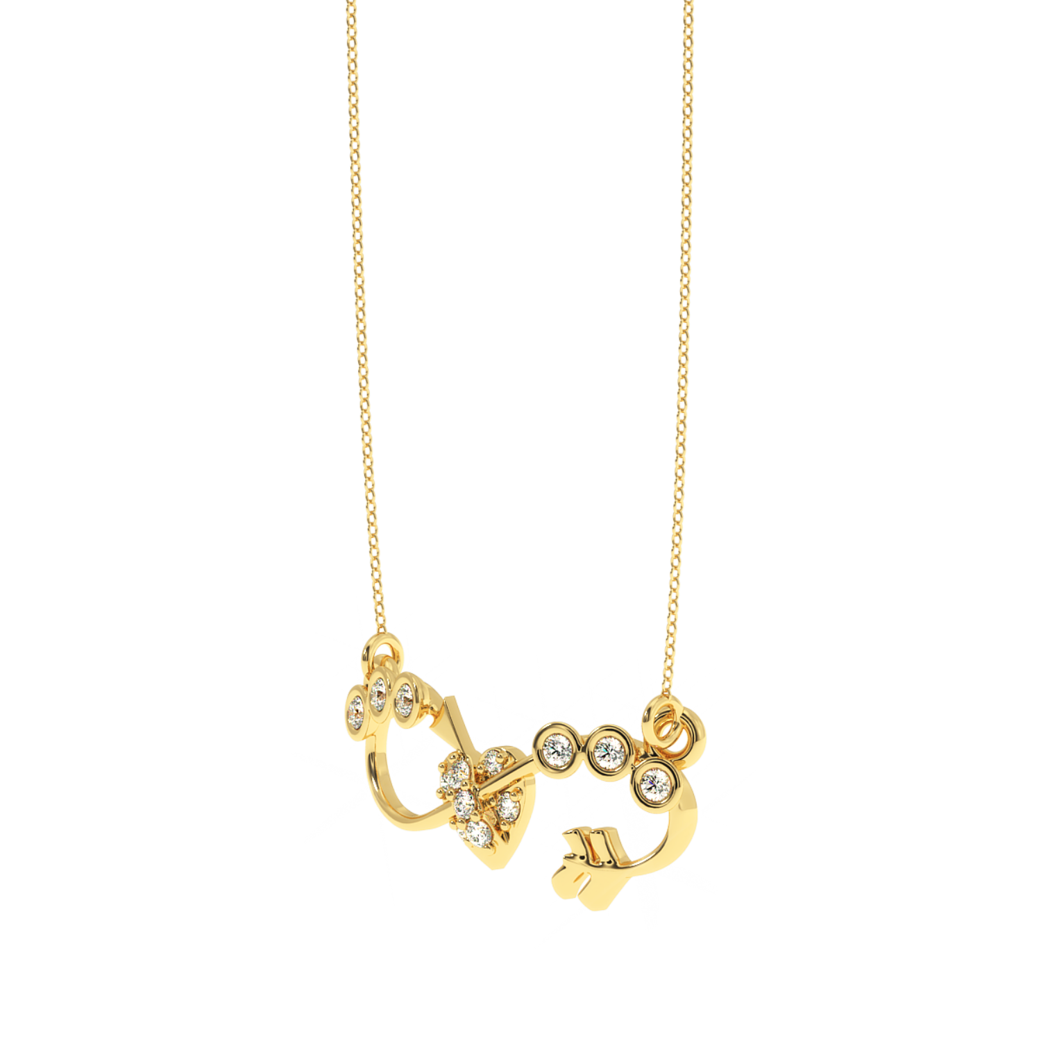 Buy Elegant Cupid Heart Diamond Pendant | Solitairekart