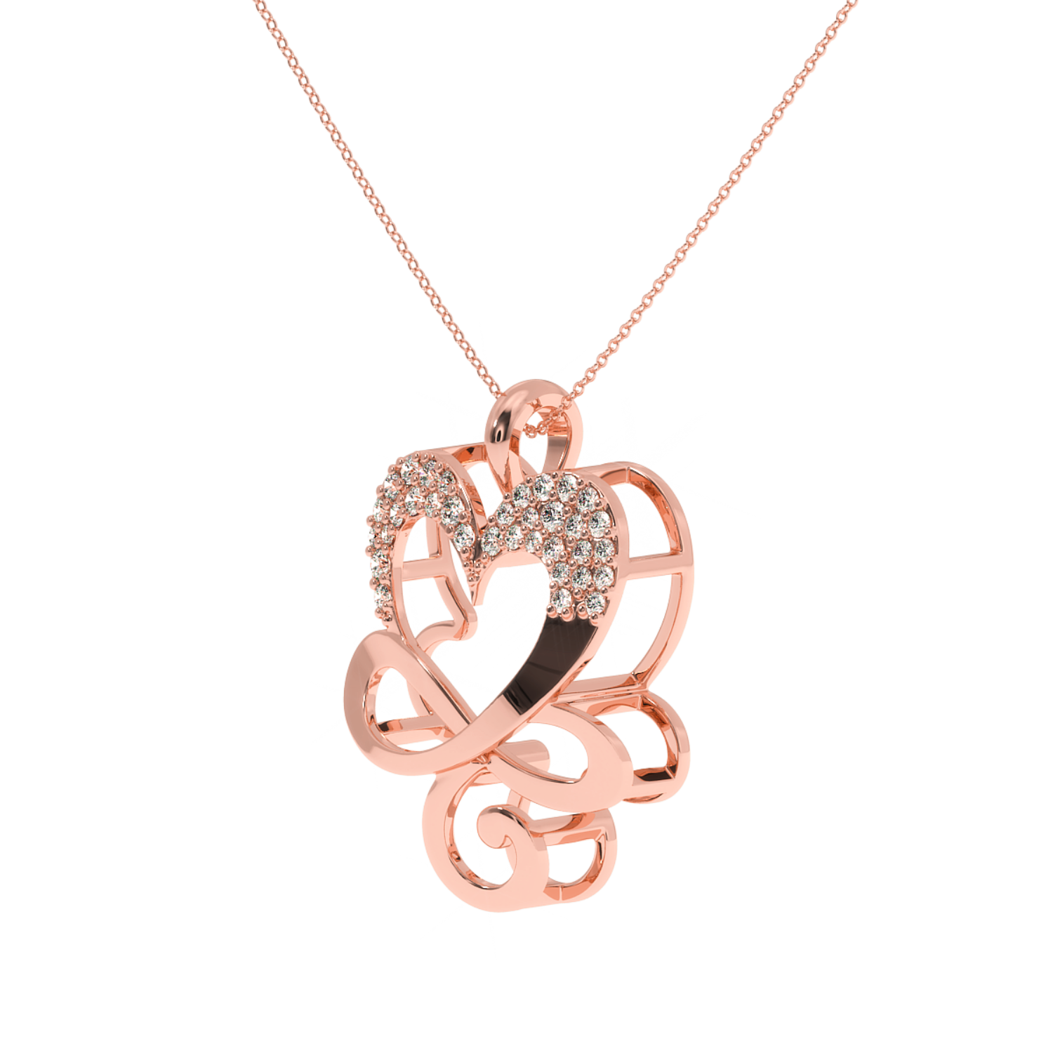 Buy Stunning Dizzy Heart Diamond Pendant | Solitairekart