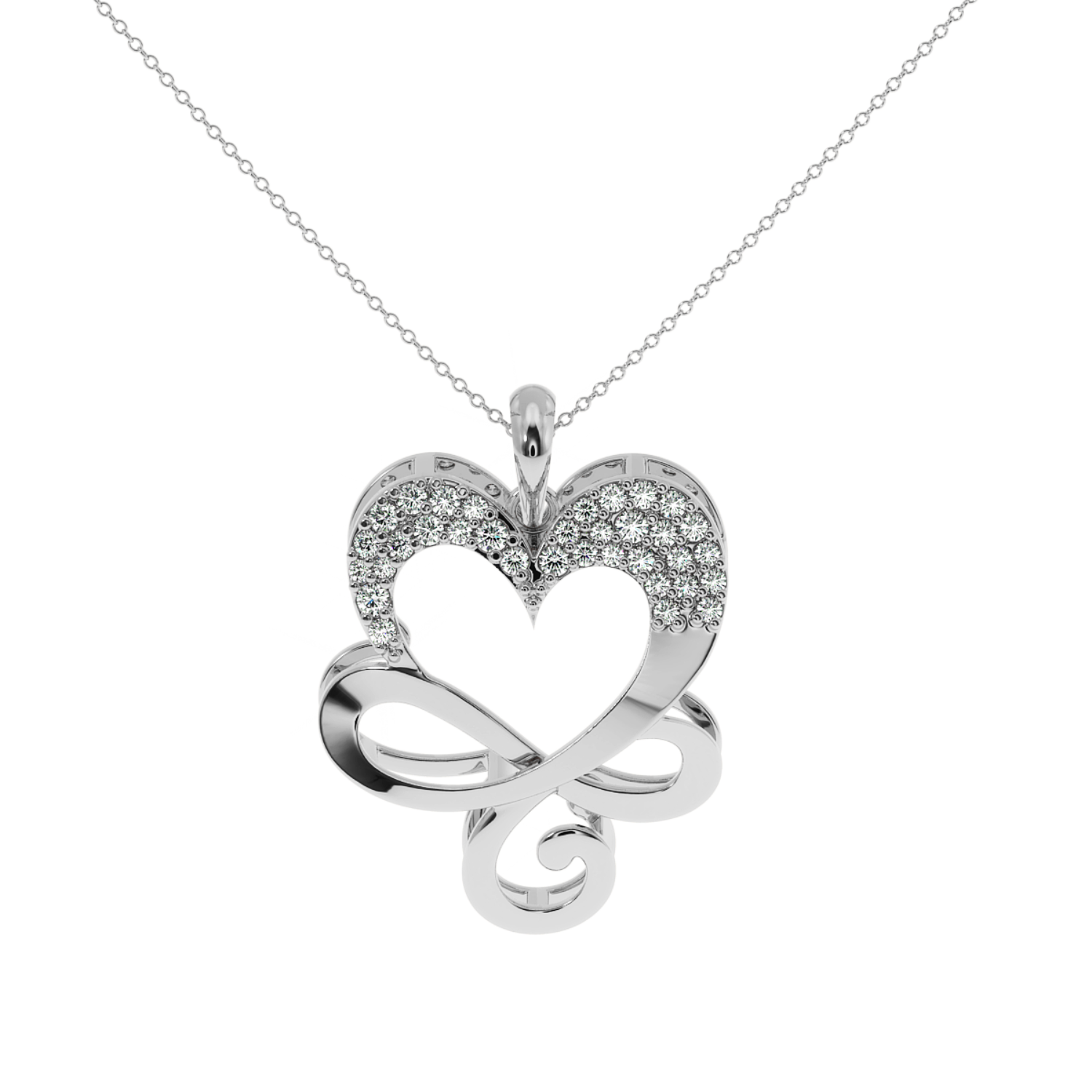 Solitairekart Stunning Dizzy Heart Pendant - 0.21 Carat Lab  Diamond