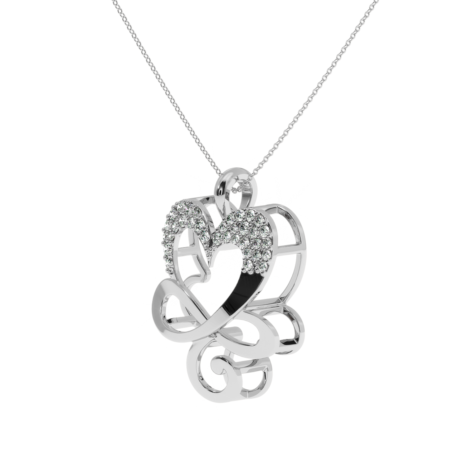 Buy Stunning Dizzy Heart Diamond Pendant | Solitairekart