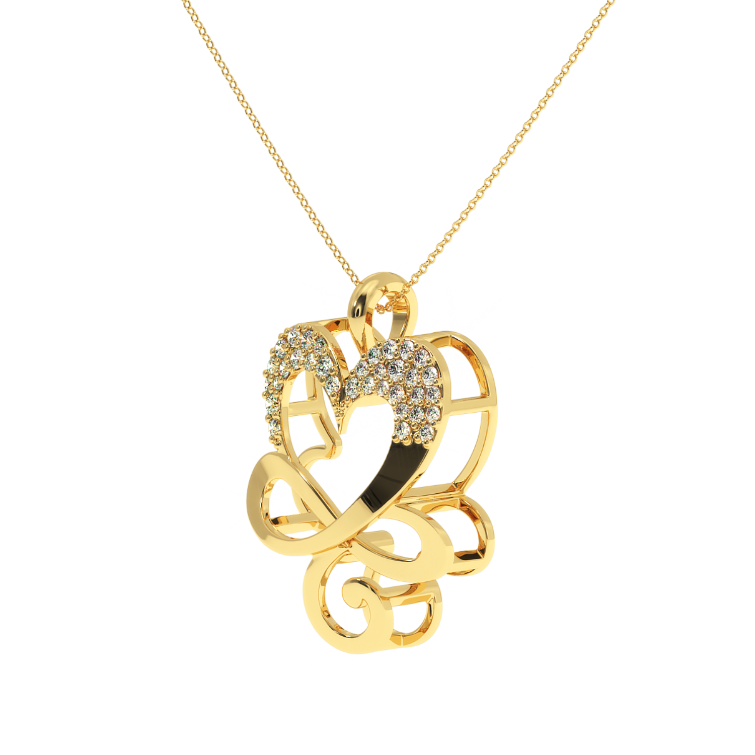 Solitairekart Stunning Dizzy Heart Pendant - 0.21 Carat Lab  Diamond