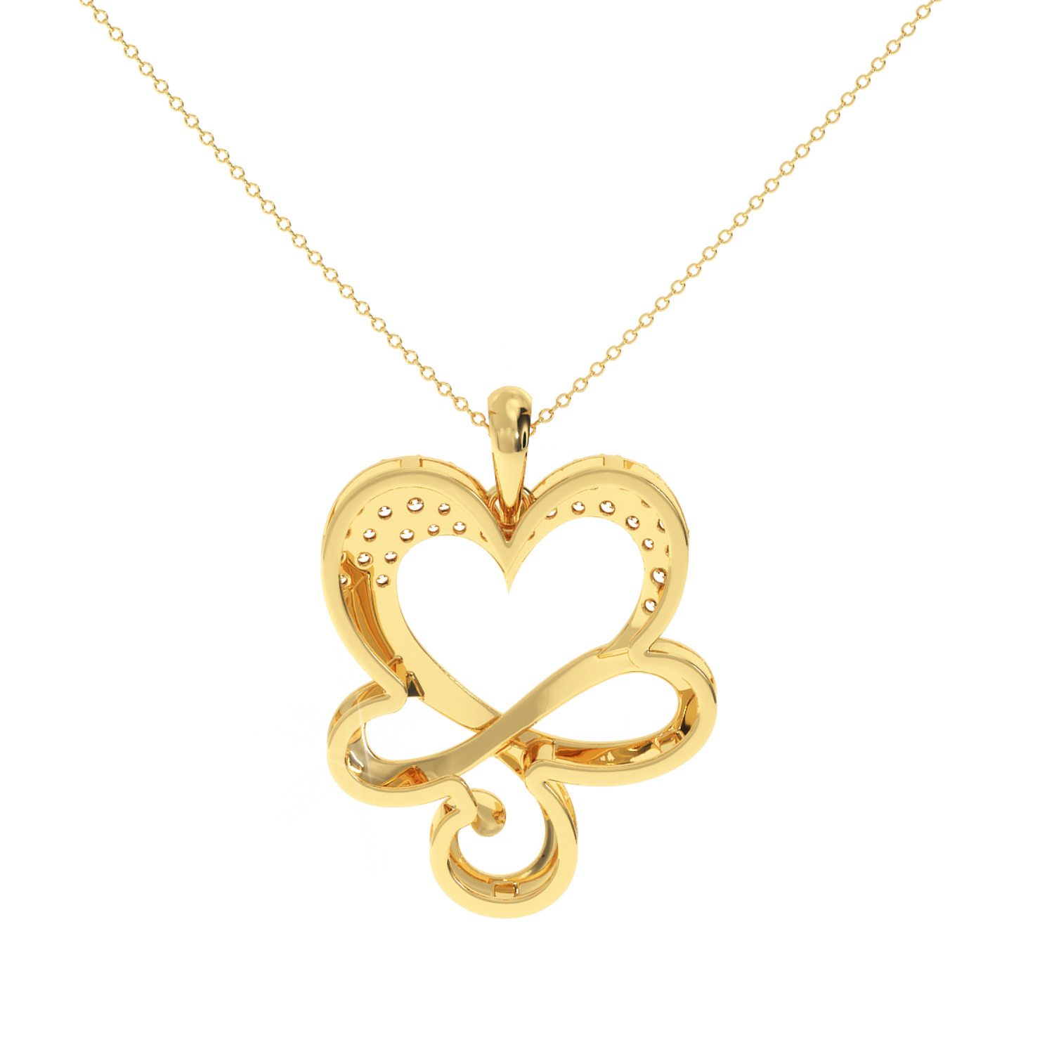 Solitairekart Stunning Dizzy Heart Pendant - 0.21 Carat Lab  Diamond