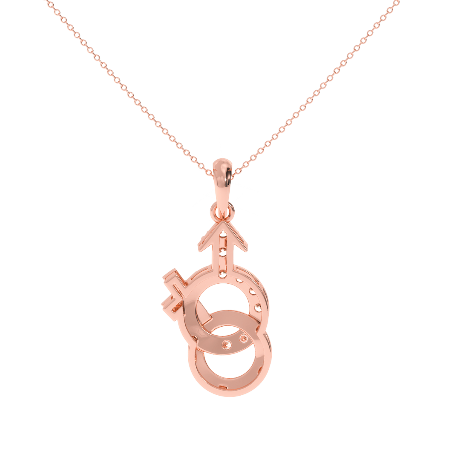 0.18ct Gender Harmony Natural Diamond Pendant SOLITAIREKART