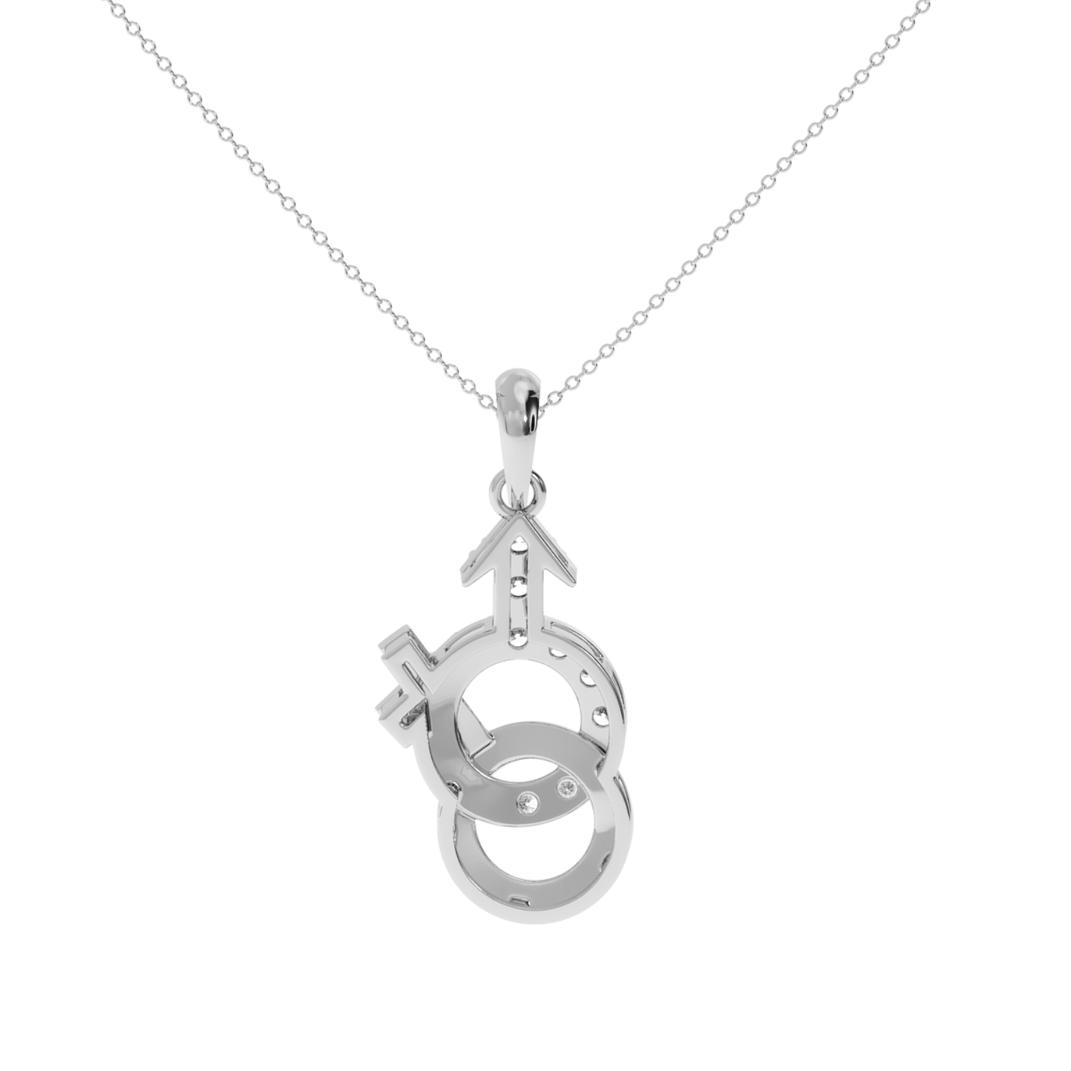 0.18ct Gender Harmony Natural Diamond Pendant SOLITAIREKART