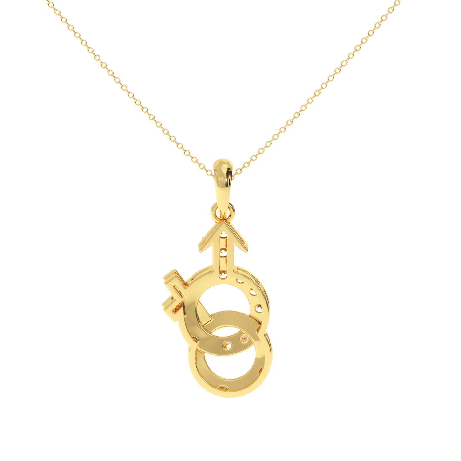 0.18ct Gender Harmony Natural Diamond Pendant SOLITAIREKART