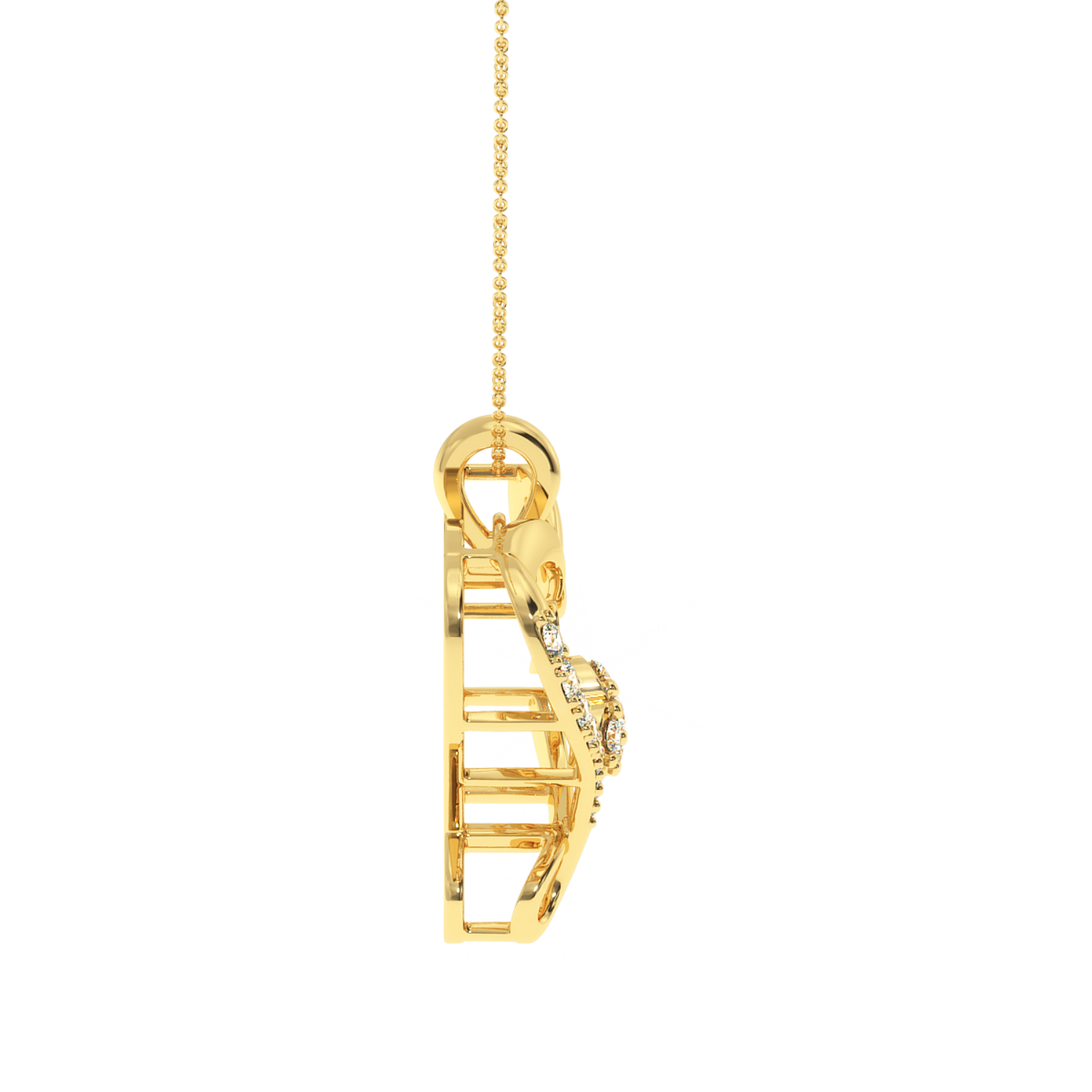 0.21 Carat Heart Shape Natural Diamond Love Pendant