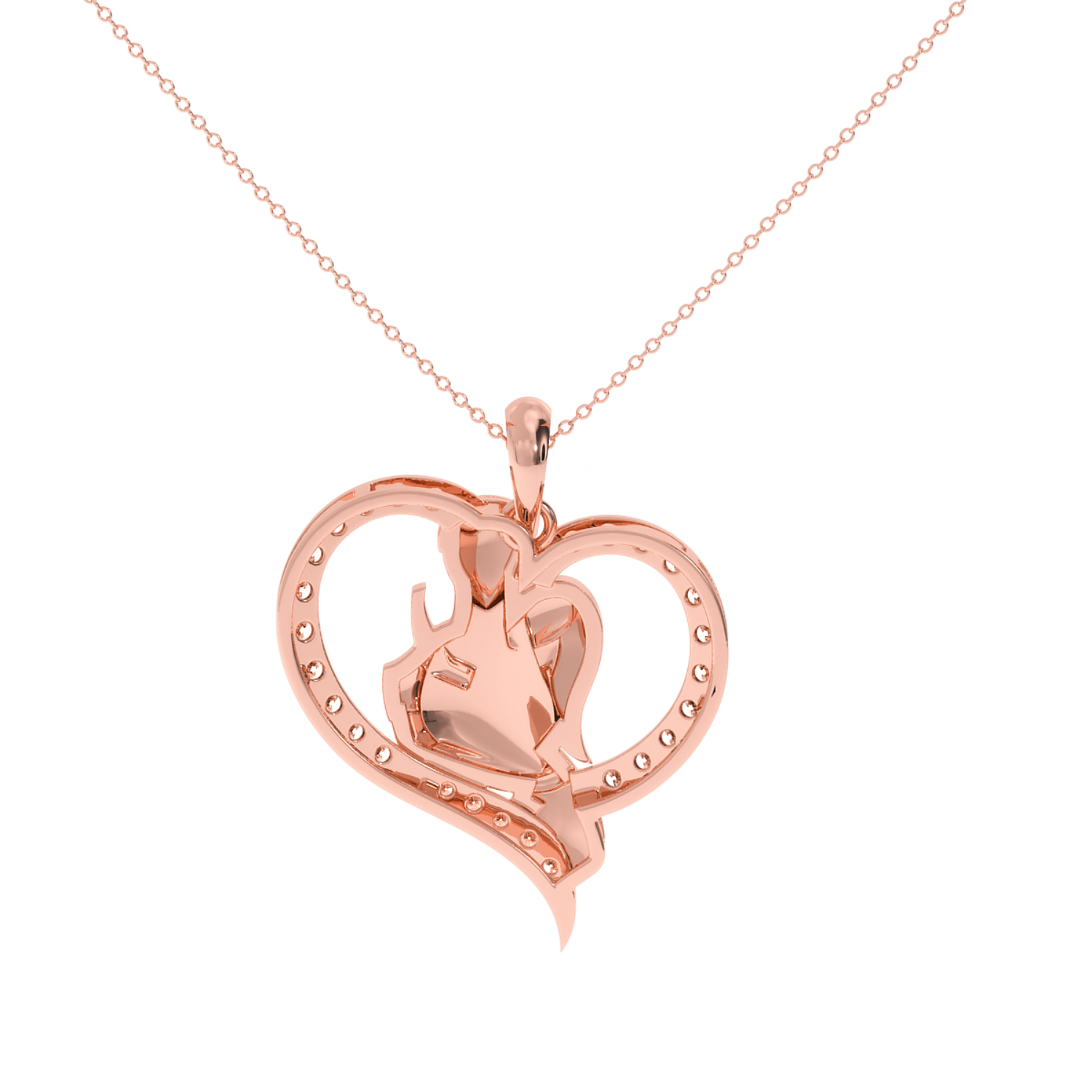 0.28 Ct Girl & Boy Natural Diamond Pendant | SOLITAIREKART