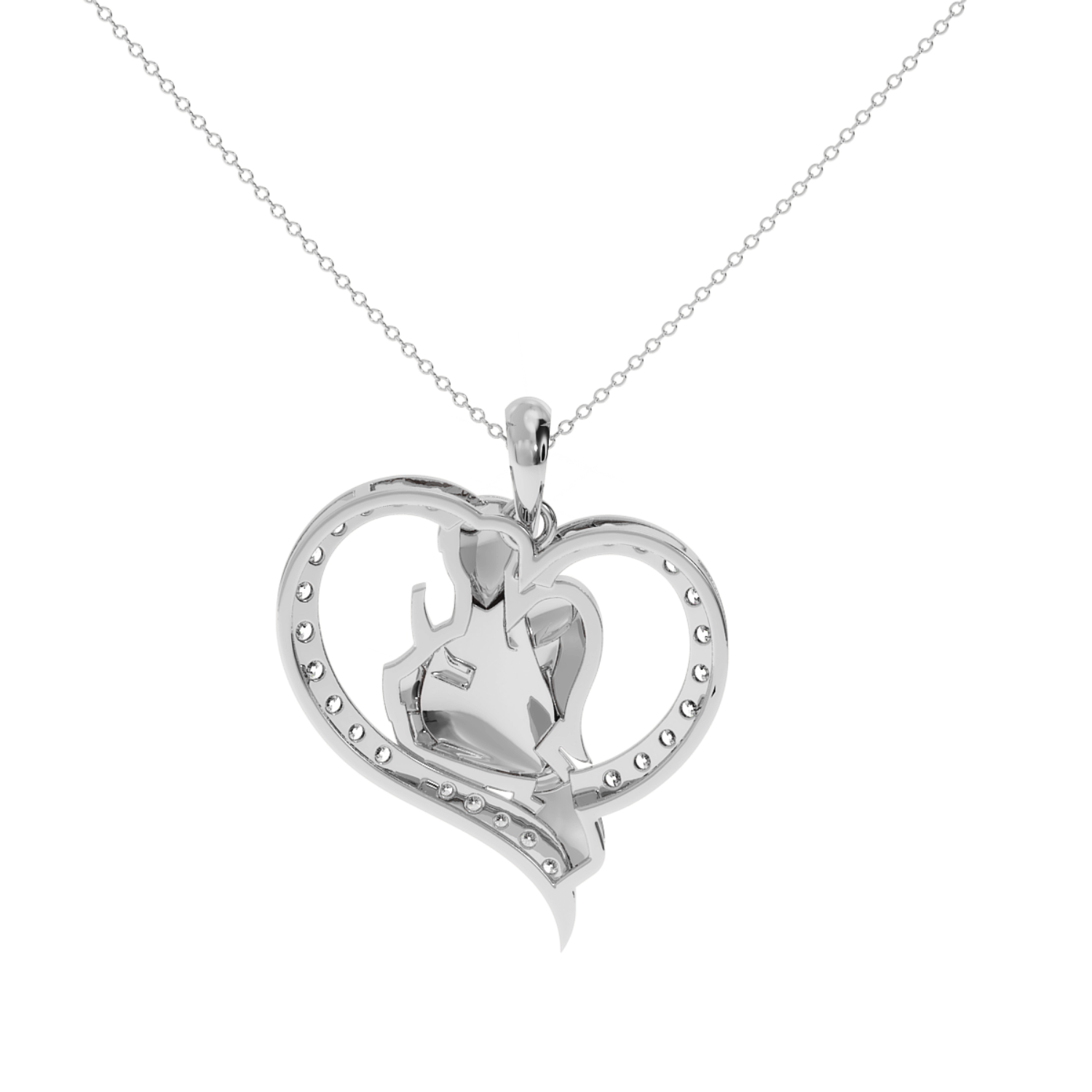 0.28 Ct Girl & Boy Natural Diamond Pendant | SOLITAIREKART