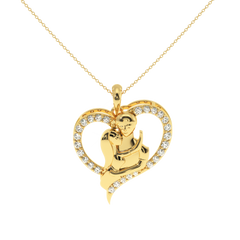 Solitairekart 0.28 Carat Girl & Boy Pendant Lab Grown Diamond