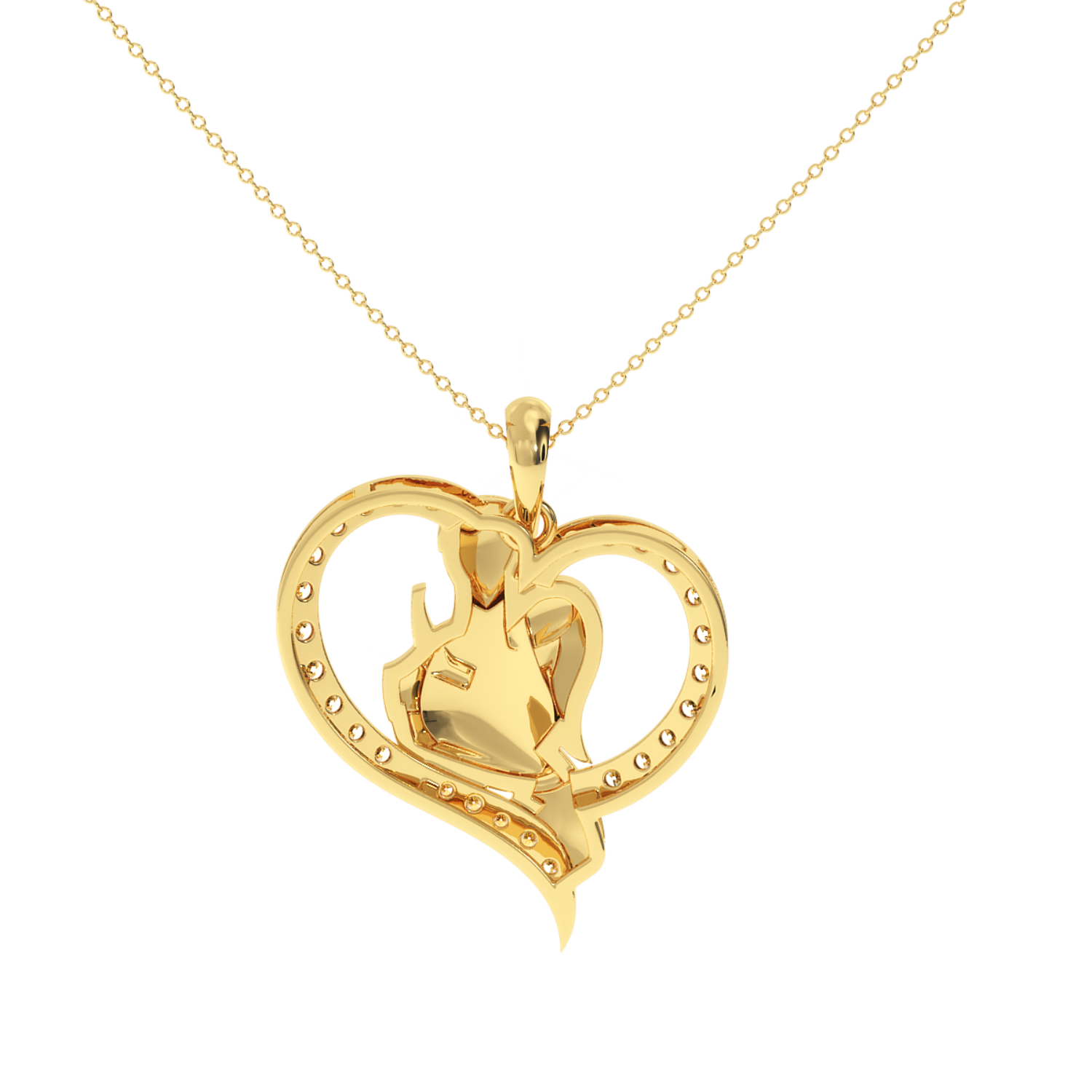 Solitairekart 0.28 Carat Girl & Boy Pendant Lab Grown Diamond