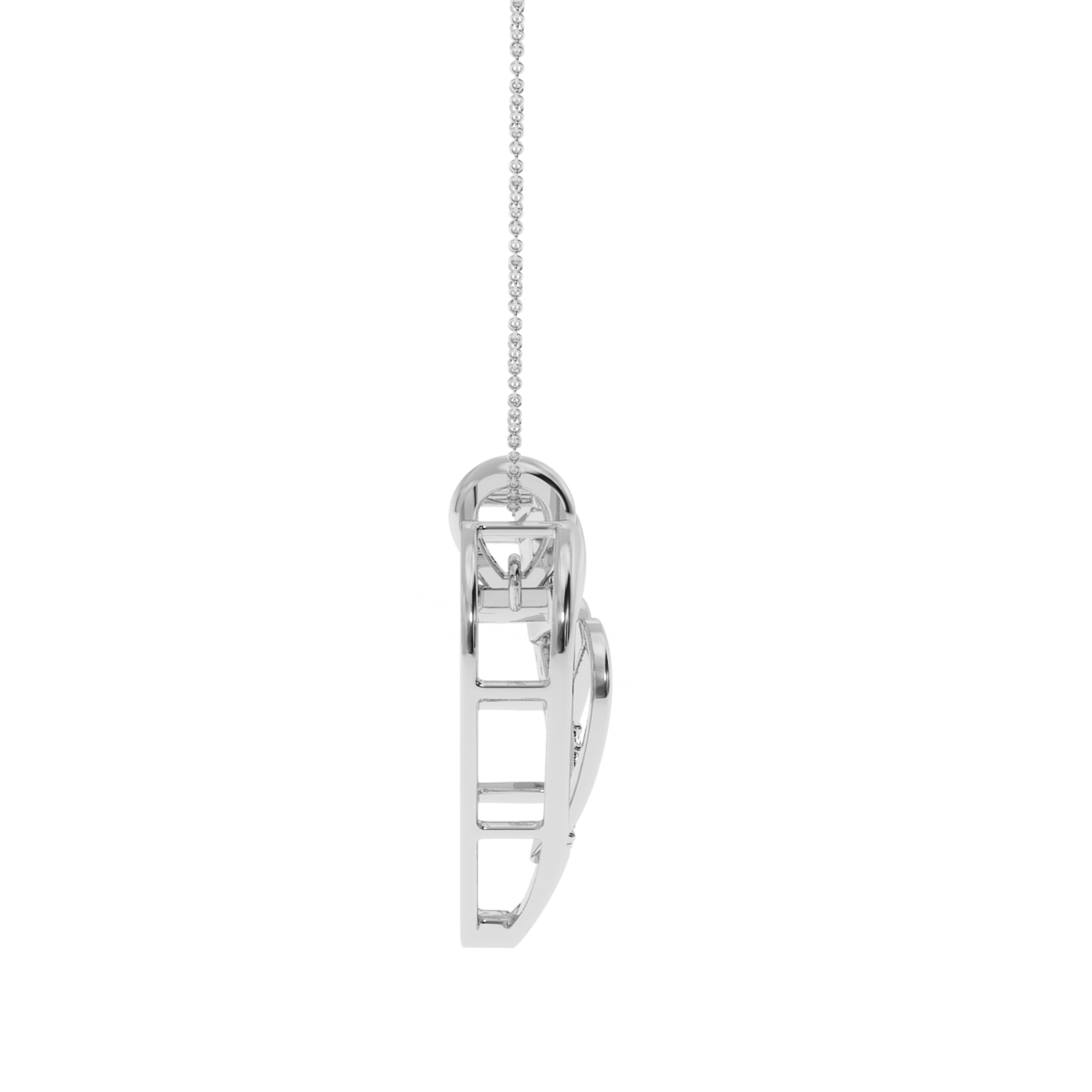 Double Heart Pendant 0.22ct Natural Diamond Solitairekart