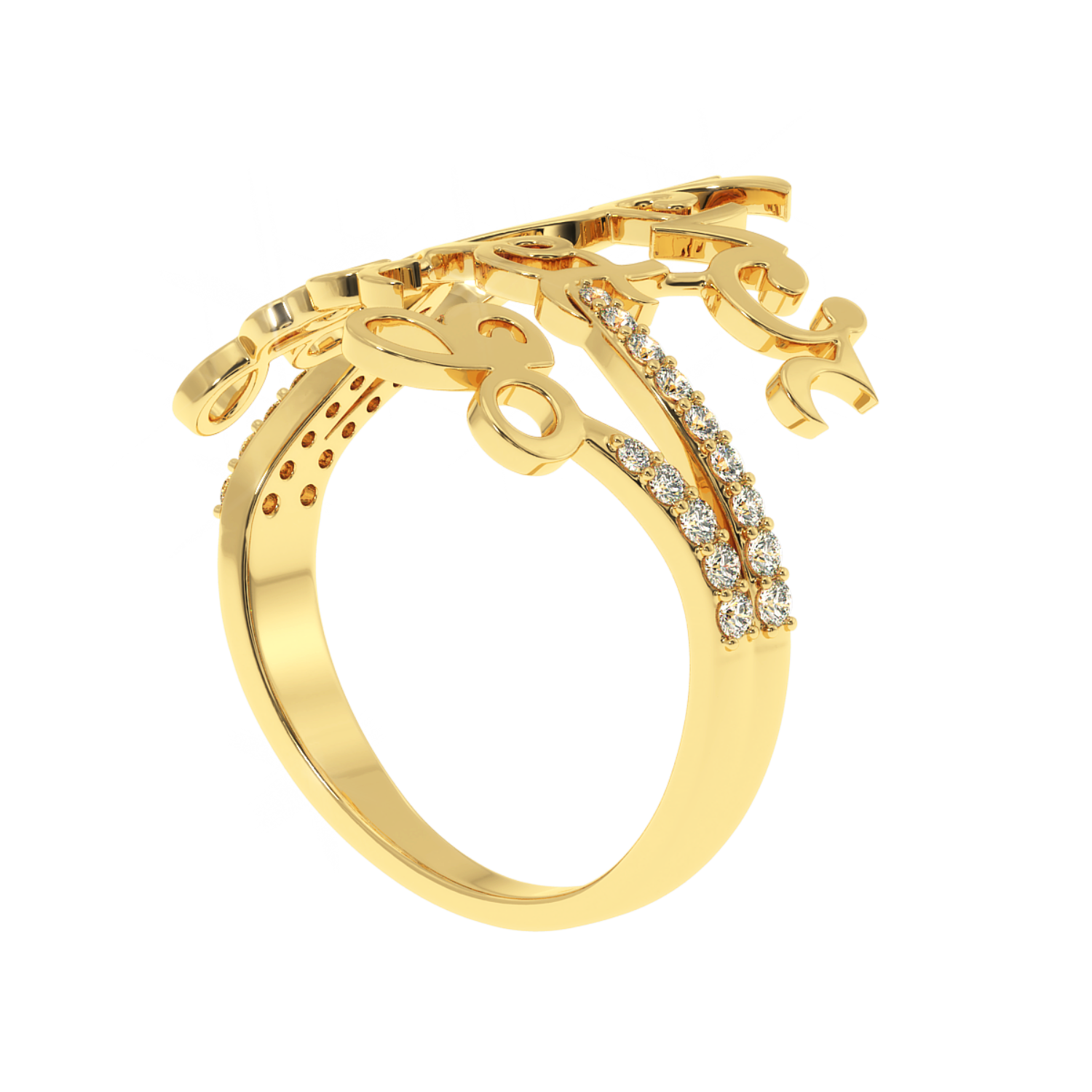 Buy 0.22Ct Unique Personalized Diamond Ring | Solitairekart