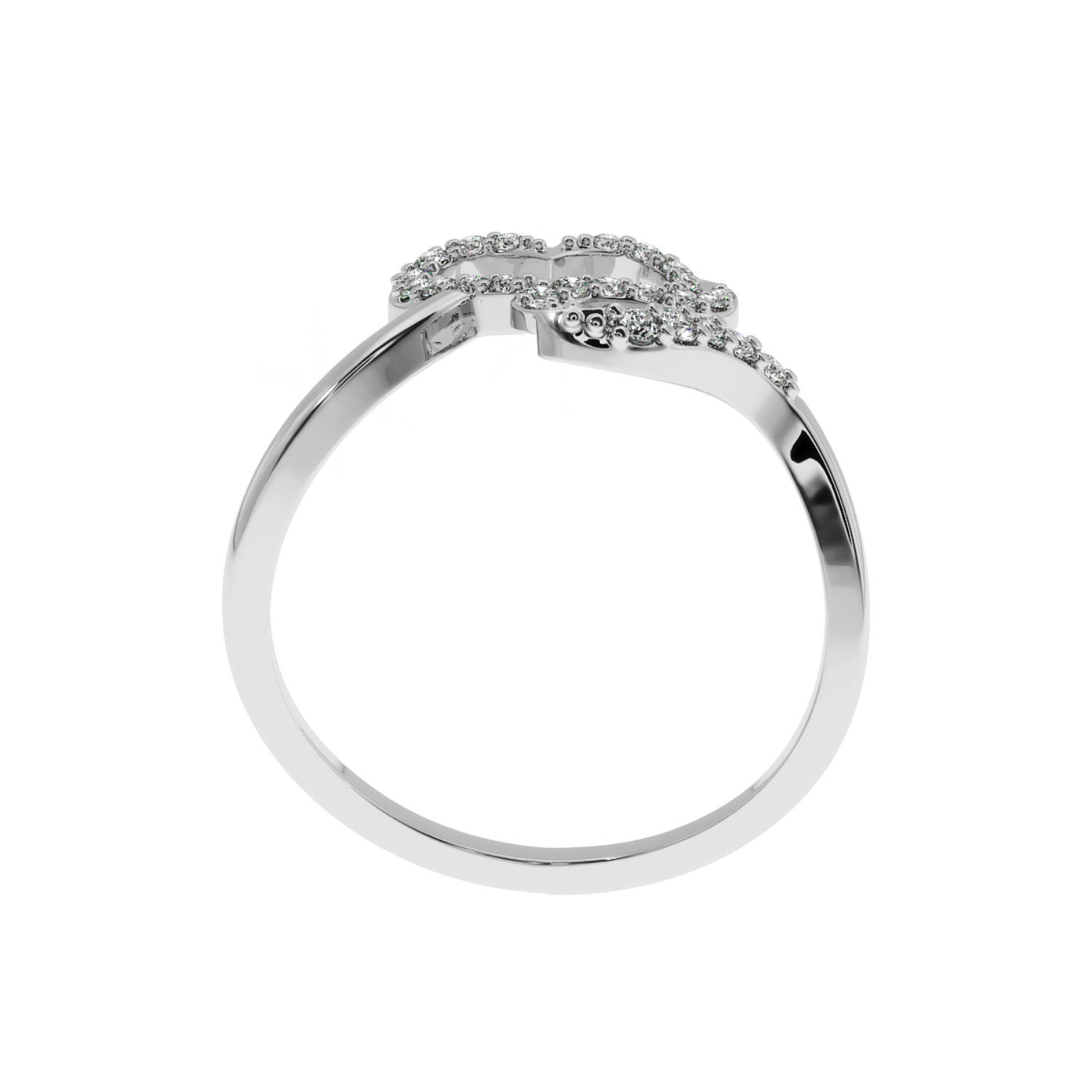 0.20 CT Lab Grown Diamond Snake Heart Ring – 14K Gold