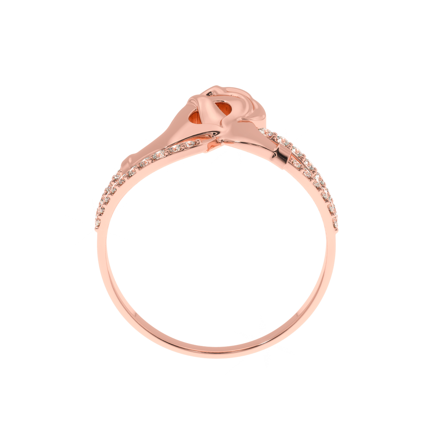 Solitairekart 14K Gold Couple Hands Lab Diamond Ring