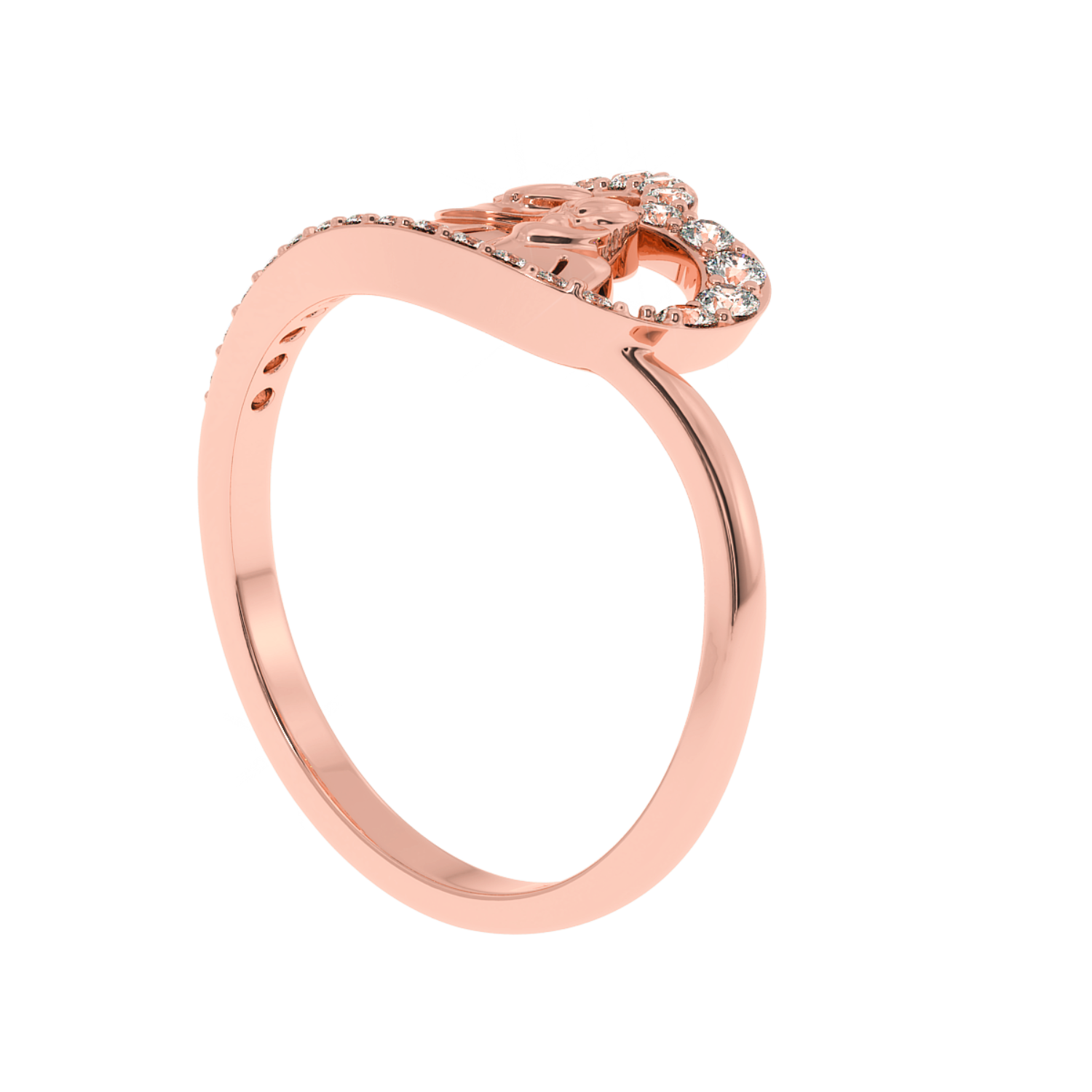 Solitairekart–Boy&Girl Ring 0.31ct Lab Grown Diamond 14K YG