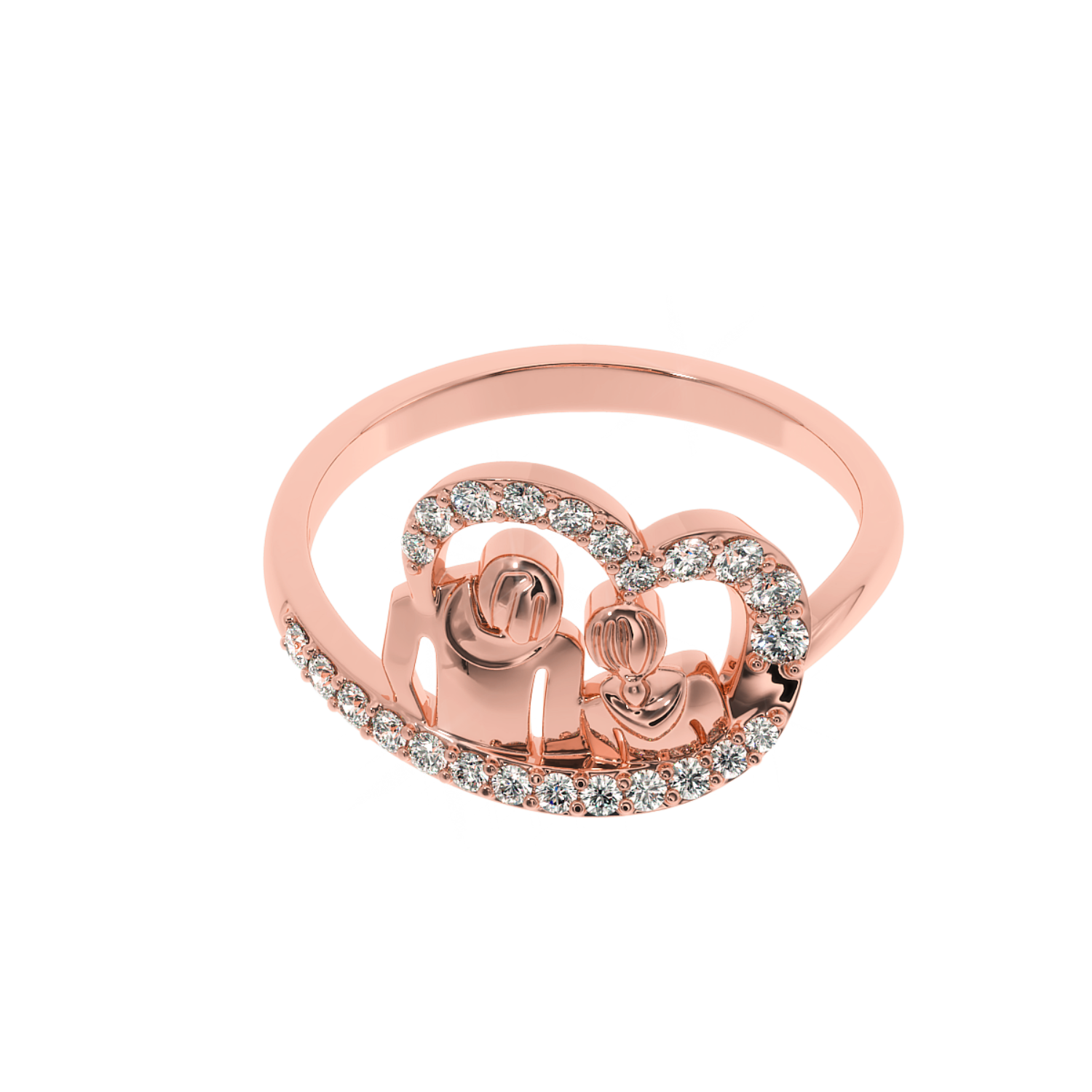 Buy 0.31Ct Heartfelt Connection Diamond Ring | Solitairekart