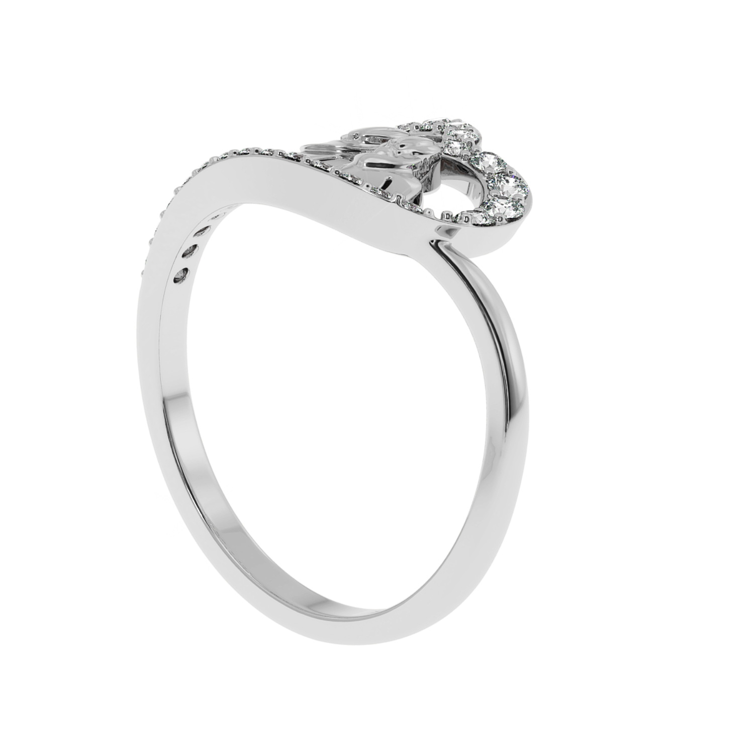 Solitairekart–Boy&Girl Ring 0.31ct Lab Grown Diamond 14K YG