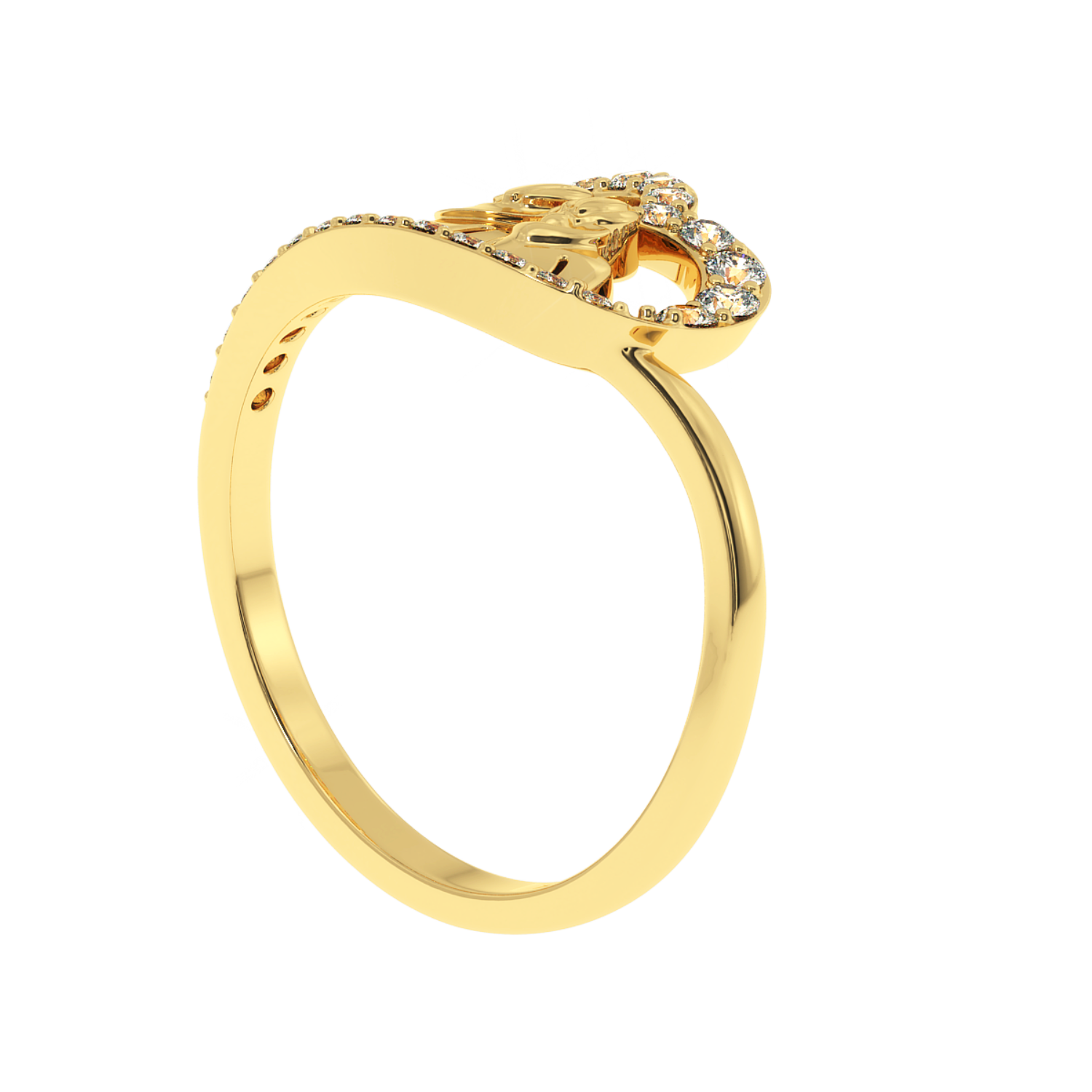 Buy 0.31Ct Heartfelt Connection Diamond Ring | Solitairekart