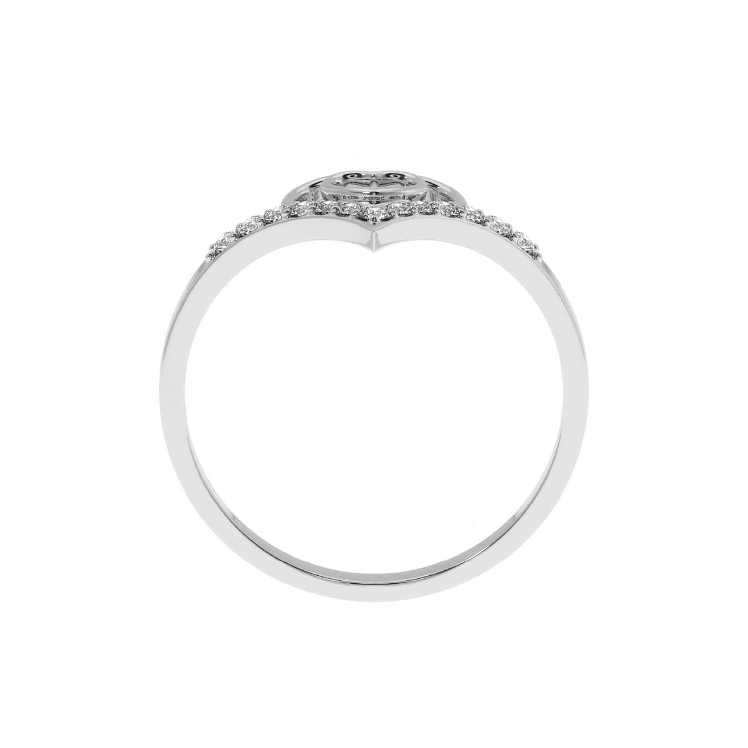 Solitairekart–Heart in Heart Lab Diamond Ring 0.16ct 14K YG