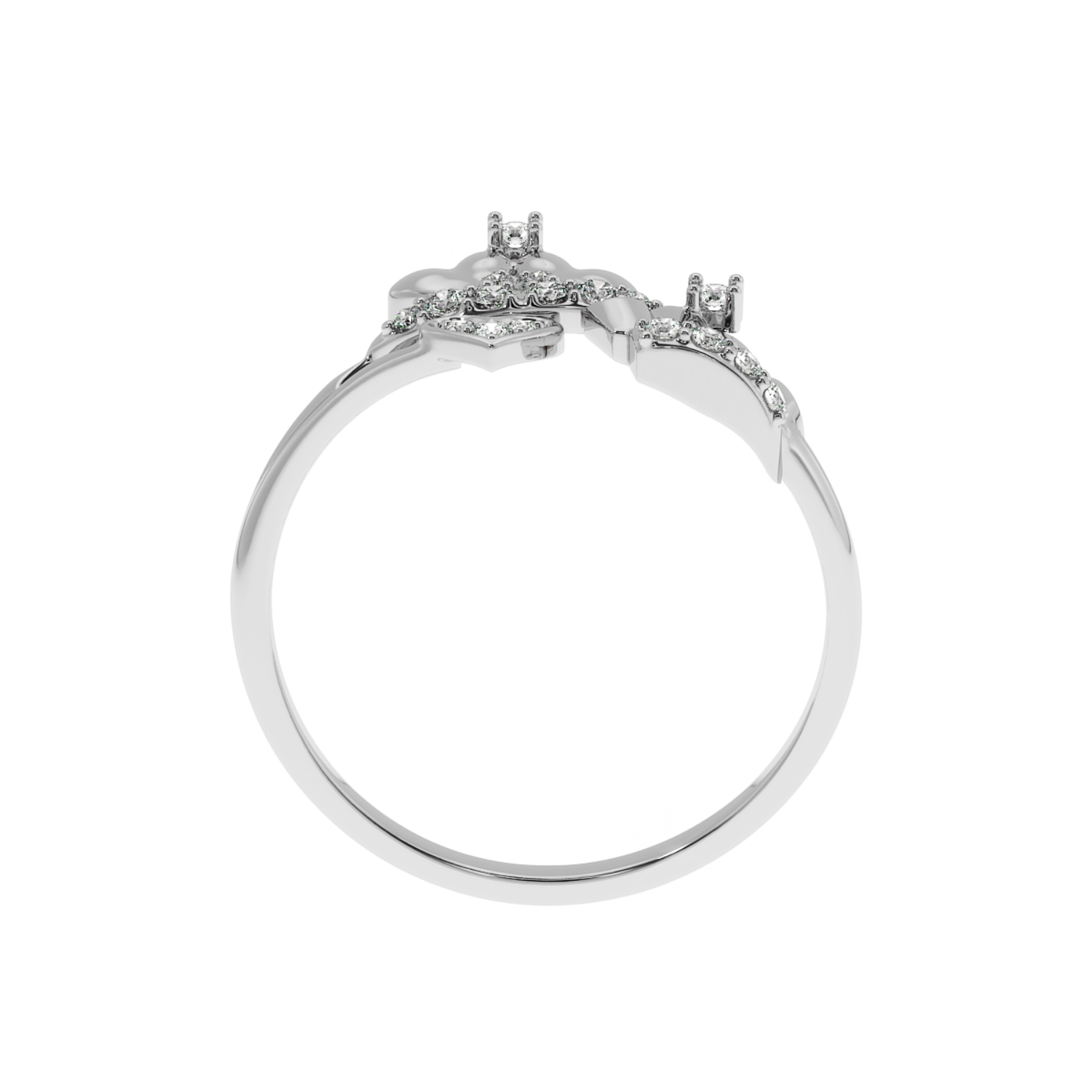 Solitairekart King & Queen Lab Diamond Ring 0.15ct in 14K YG