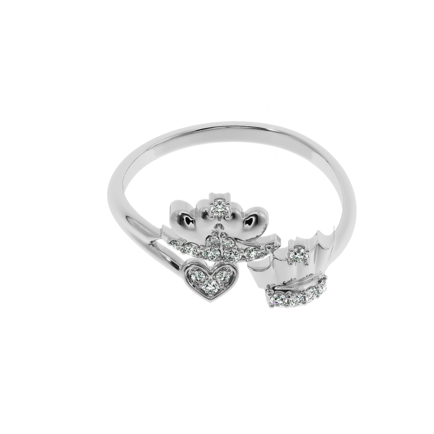 Buy 0.15Ct King & Queen Diamond Ring | Solitairekart