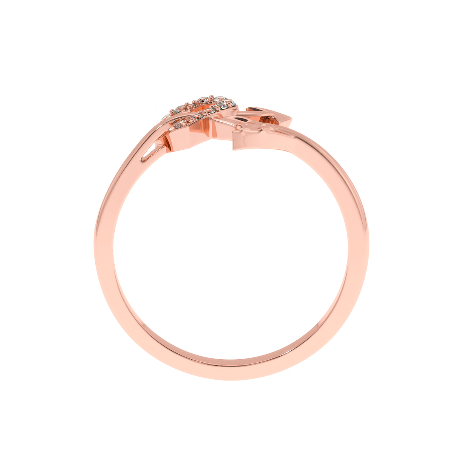 Buy 0.08Ct Cupid’s Arrow Diamond Ring | Solitairekart