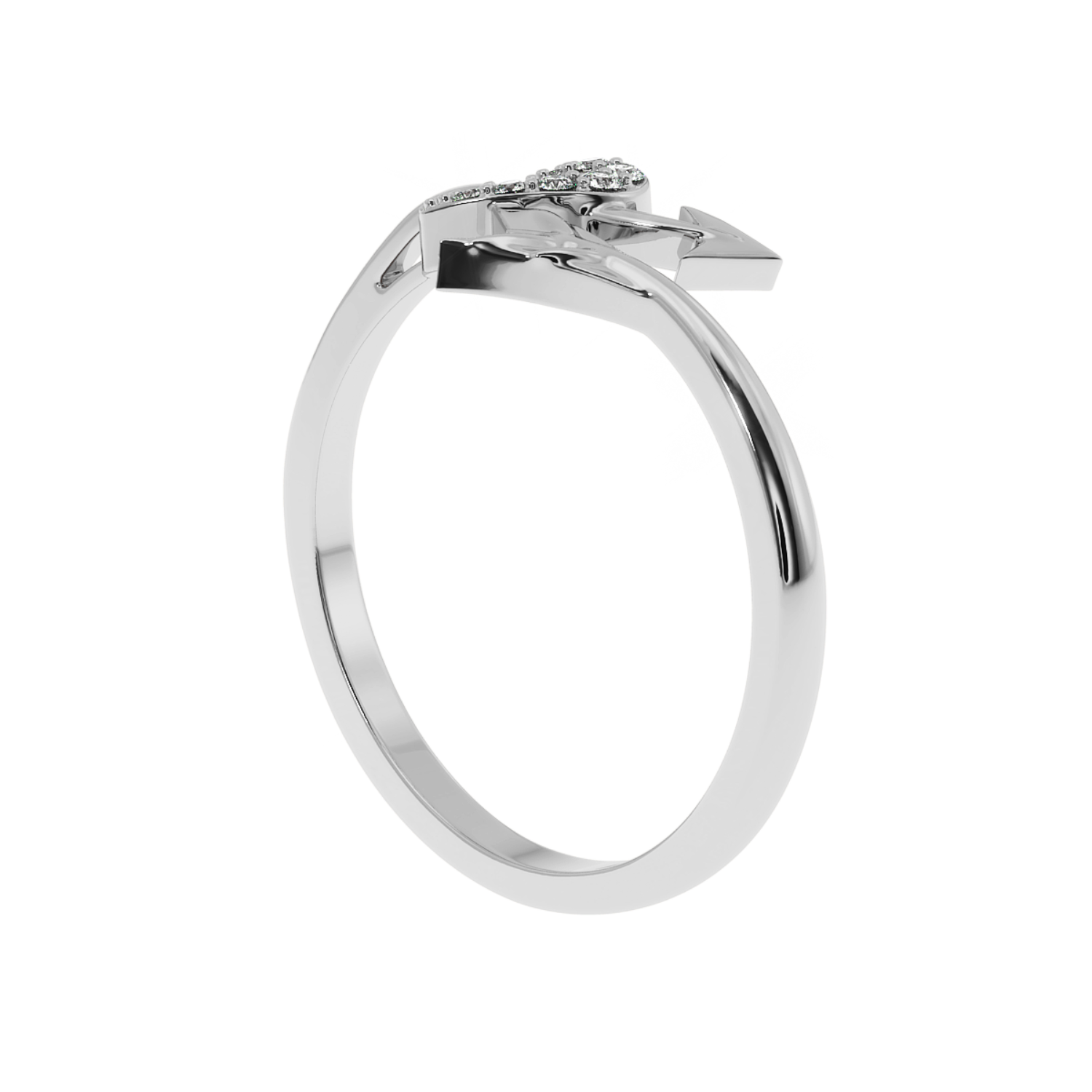 Cupid’s Arrow 0.08ct Lab Diamond Ring 14K YG HI/VS-SI