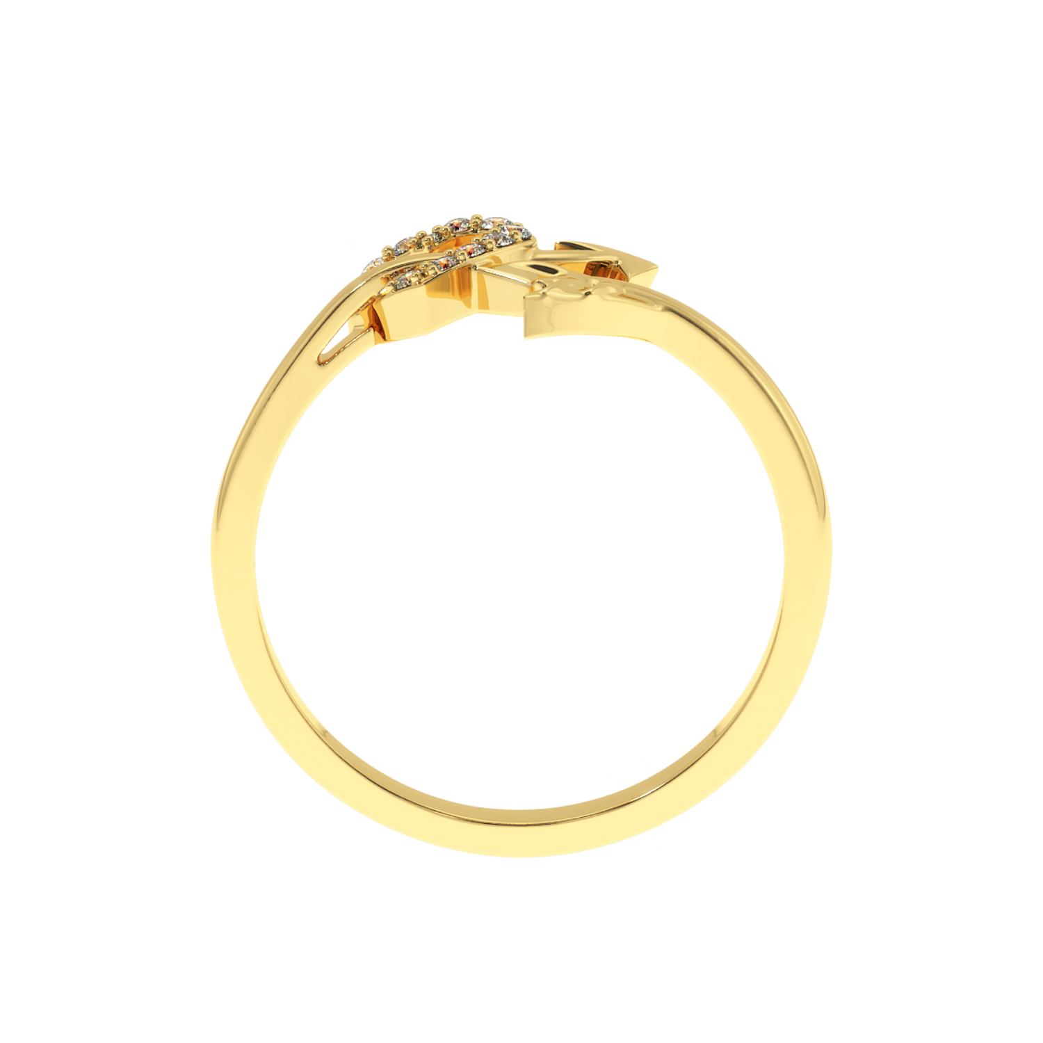 Cupid’s Arrow 0.08ct Lab Diamond Ring 14K YG HI/VS-SI