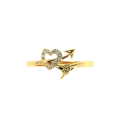 Solitairekart 0.08ct Cupid’s Arrow Natural Diamond Ring