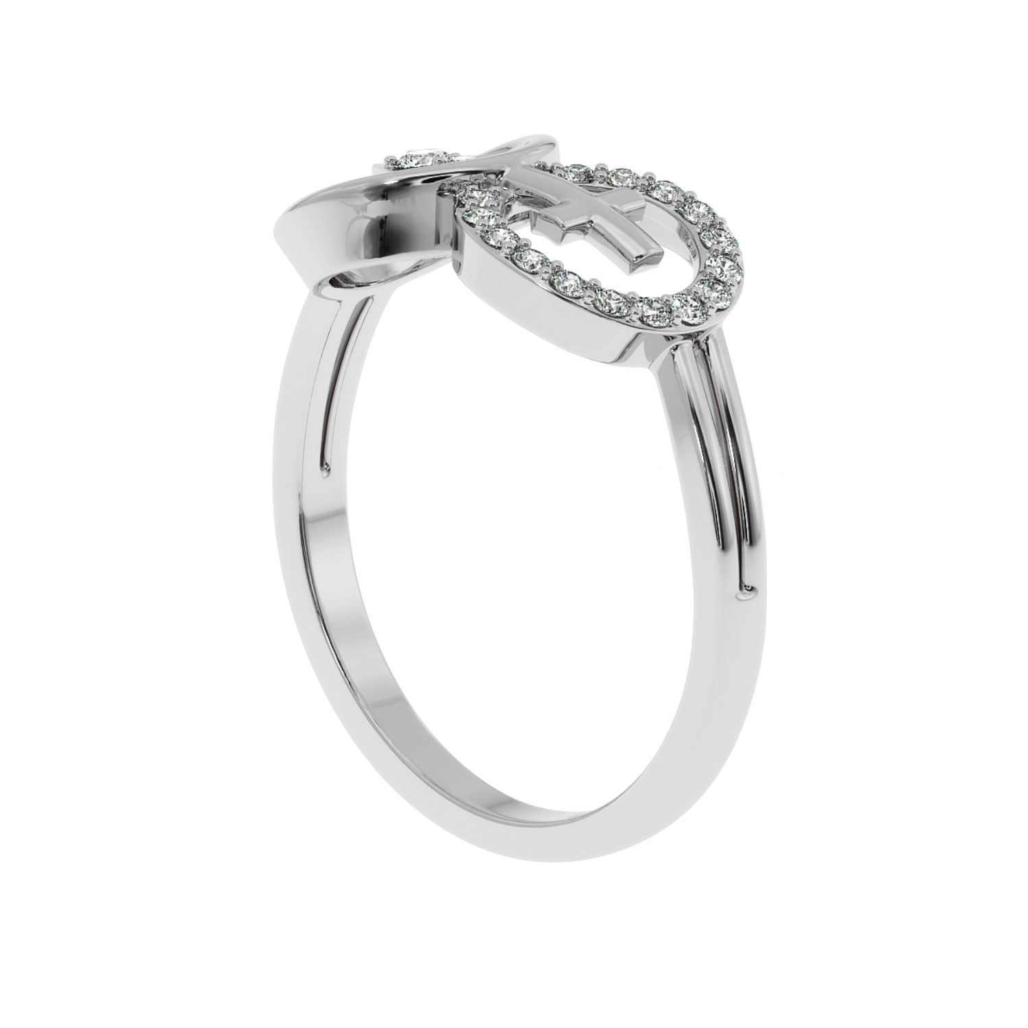 Solitairekart 0.15ct Faith & Direction Lab Diamond Ring