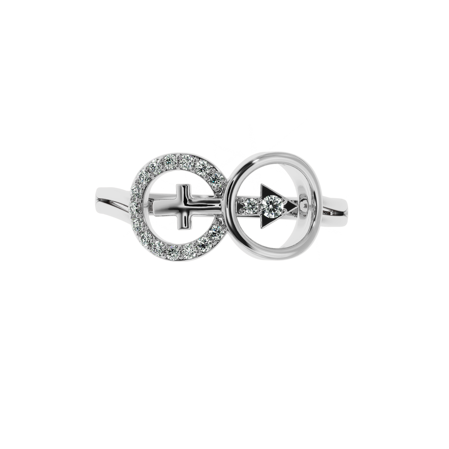 Buy 0.15Ct Faith & Direction Diamond Ring | SolitaireKart