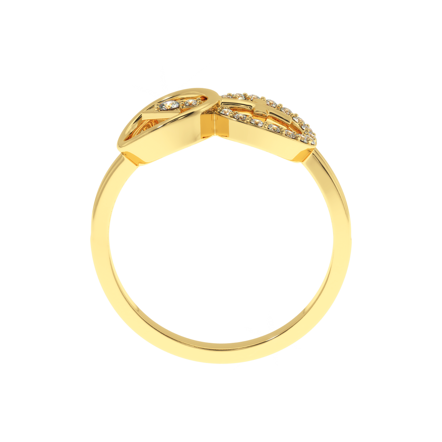 Buy 0.15Ct Faith & Direction Diamond Ring | SolitaireKart