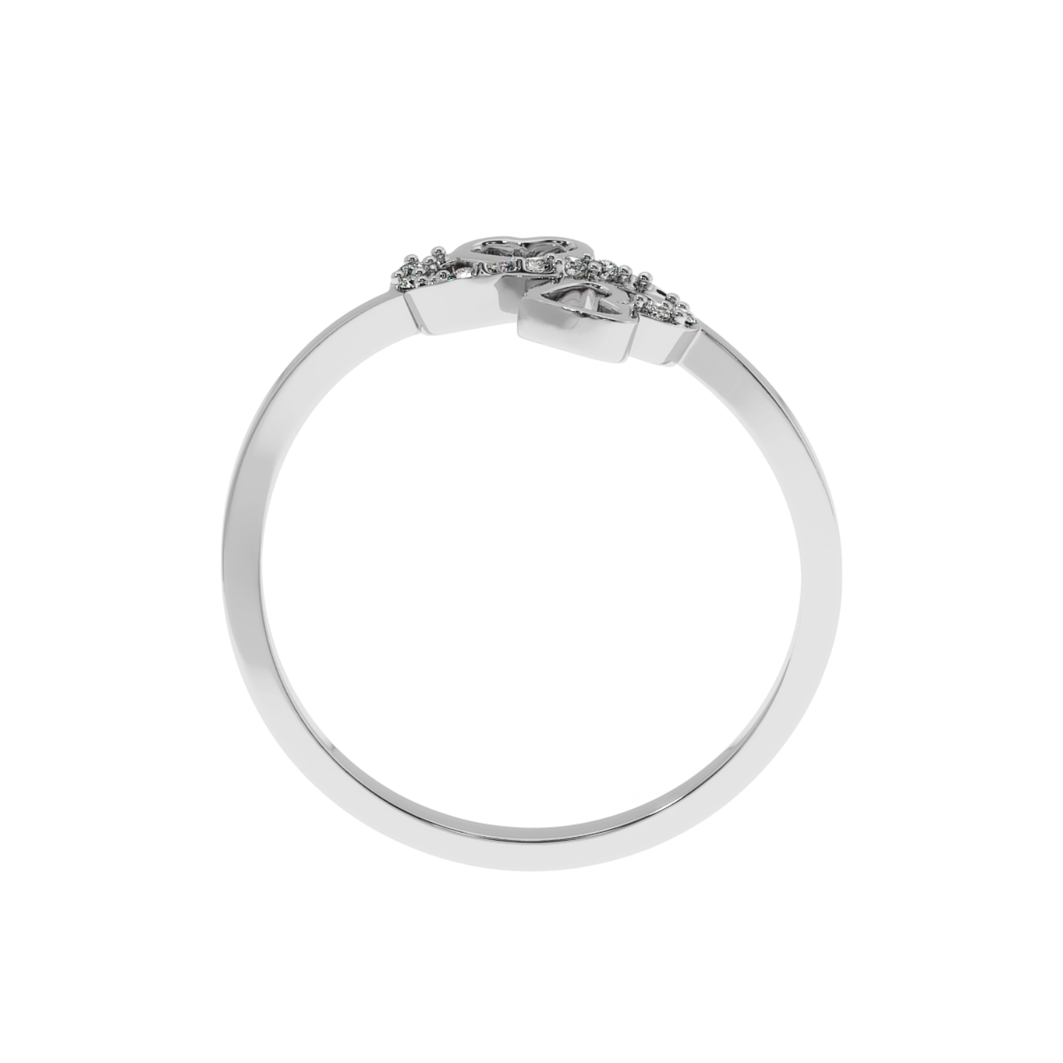 Shop Now Forever Hearts Infinity Diamond Ring| SolitaireKart