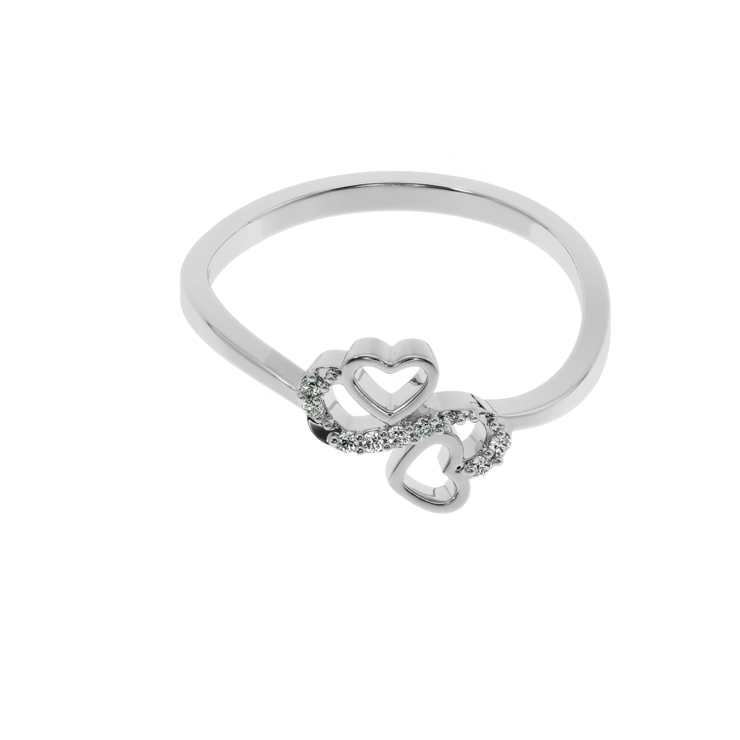 Shop Now Forever Hearts Infinity Diamond Ring| SolitaireKart