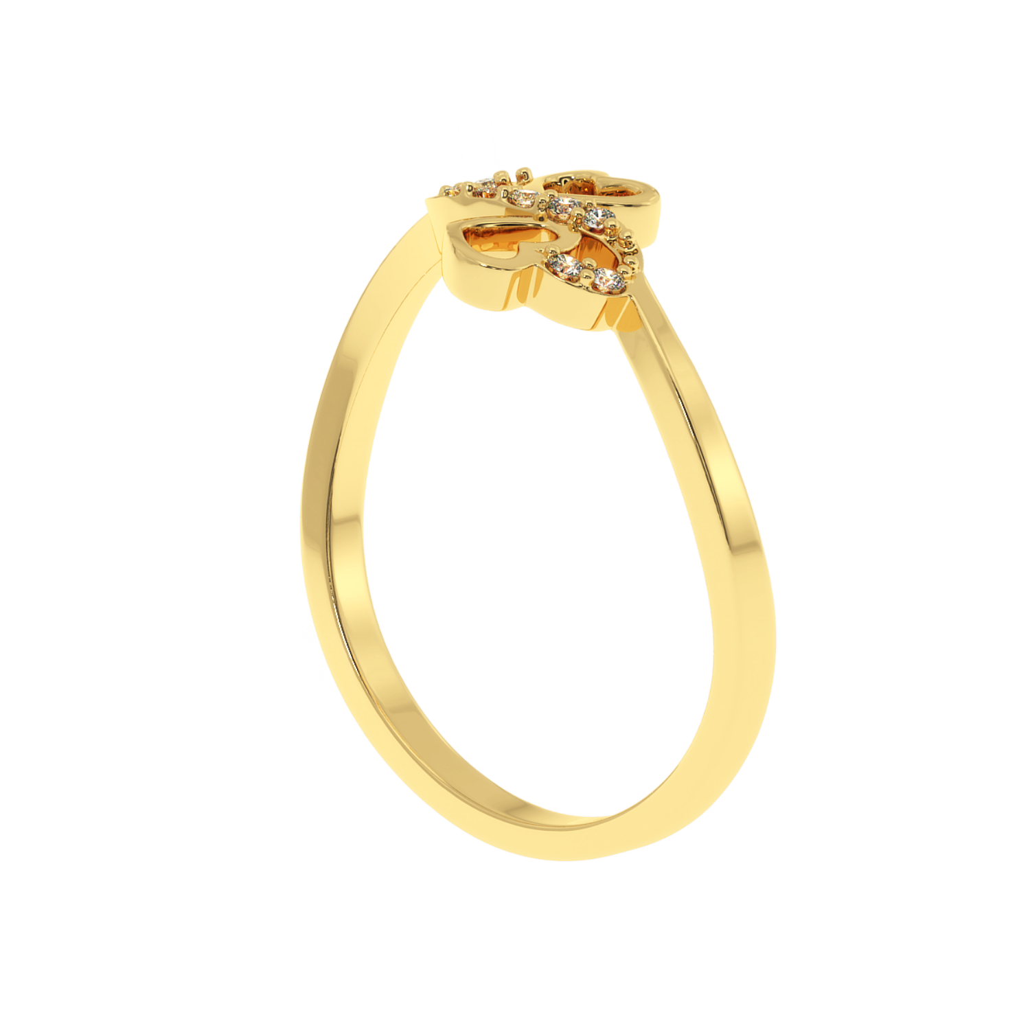Shop Now Forever Hearts Infinity Diamond Ring| SolitaireKart