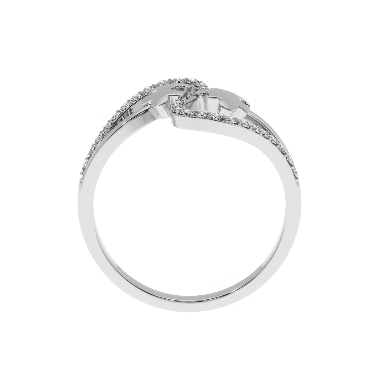 Solitairekart - 0.25 CT Lab Diamond Puzzle Ring in 14K Gold