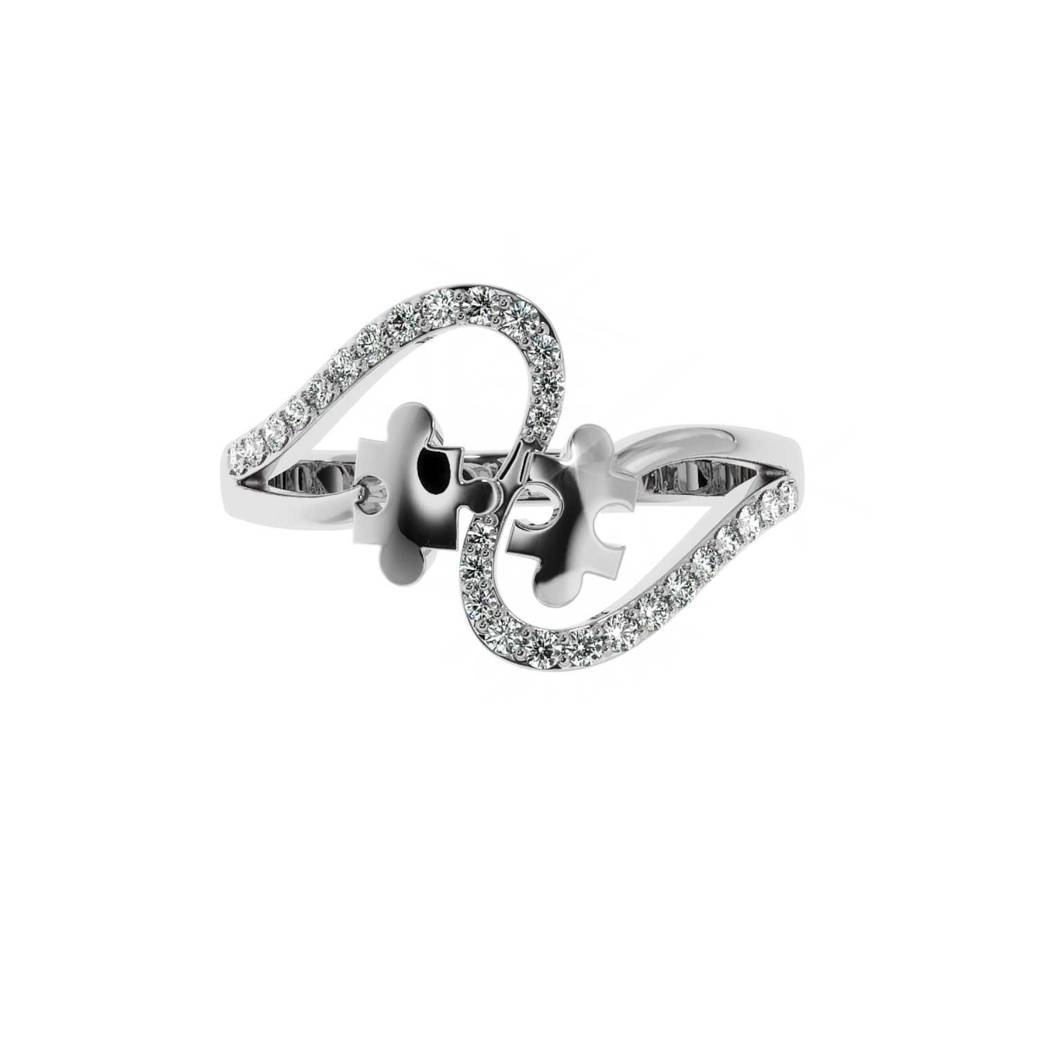 Buy 0.25Ct Perfect Match Puzzle Diamond Ring | SolitaireKart