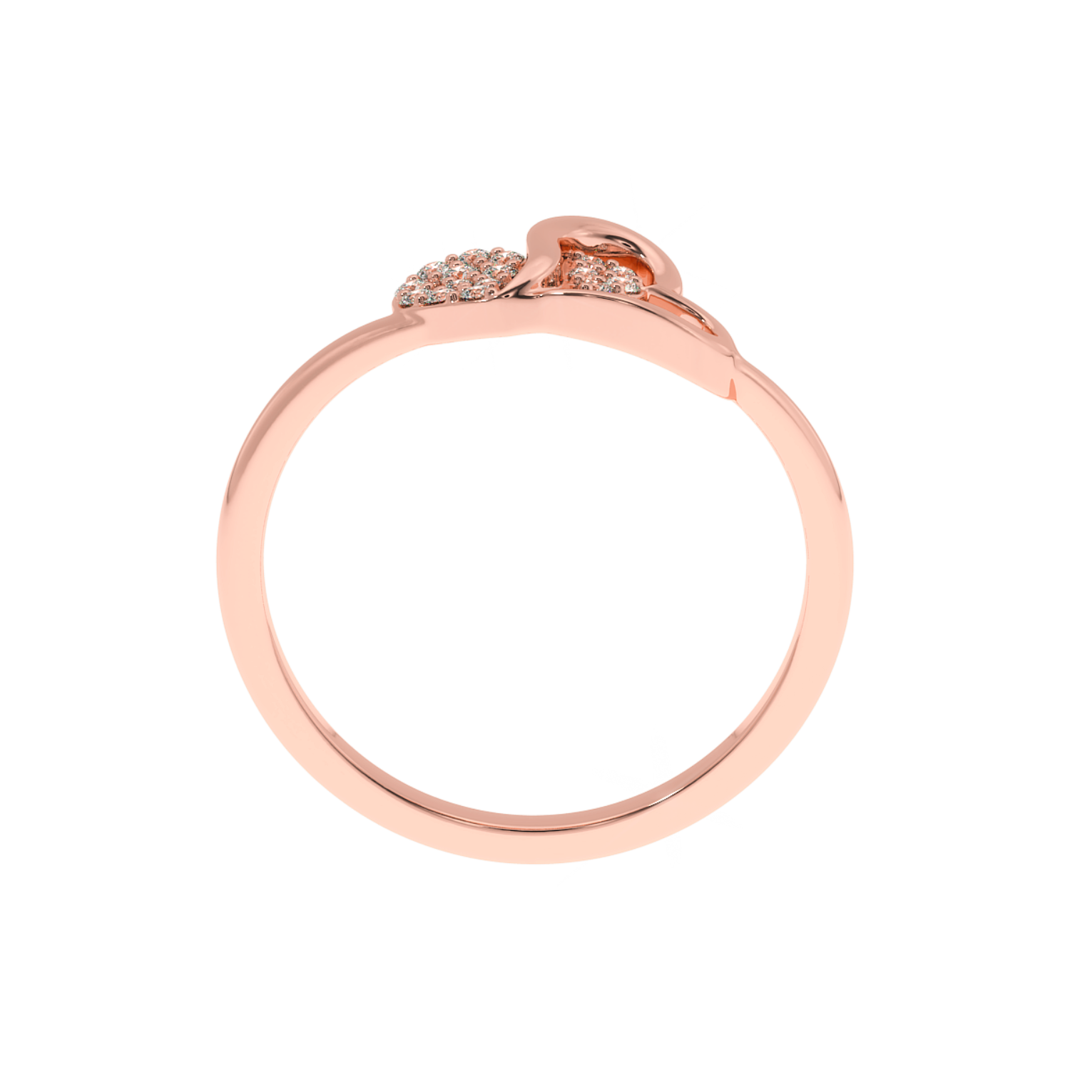 0.12 CT Eternal Love Duo Heart Diamond Ring – 14K Gold