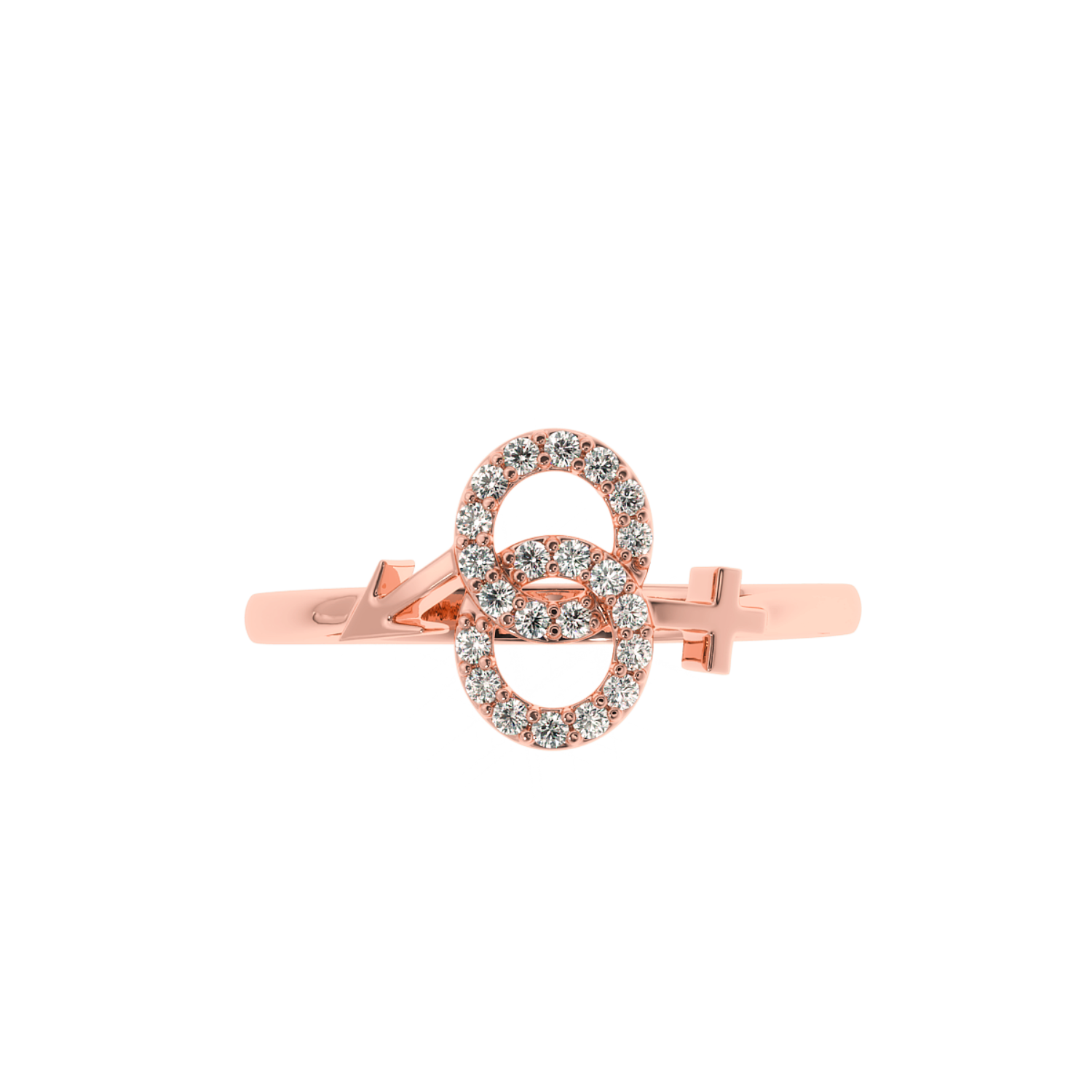 Solitairekart-0.18 CT Lab Grown Infinity Diamond Gold Ring