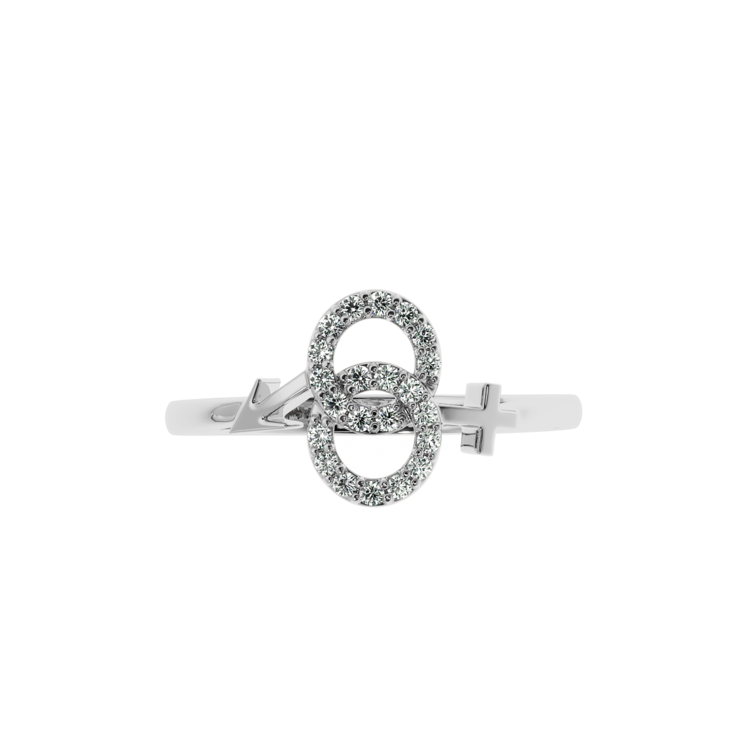 Solitairekart-0.18 CT Lab Grown Infinity Diamond Gold Ring