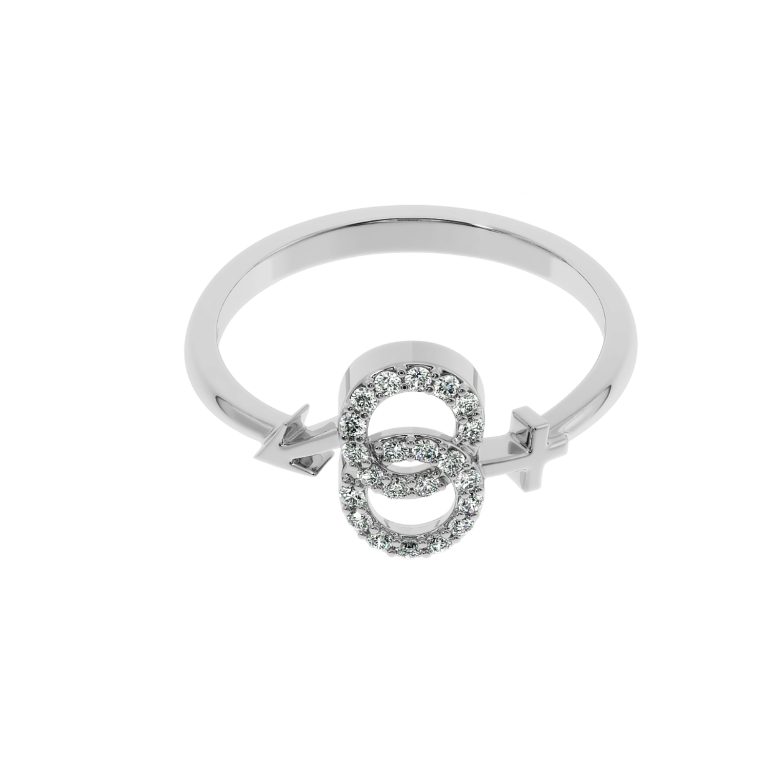 Solitairekart-0.18 CT Lab Grown Infinity Diamond Gold Ring