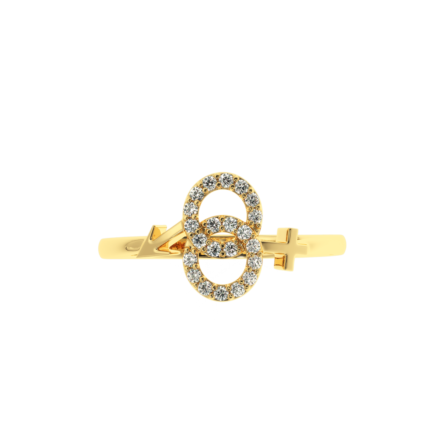 Solitairekart-0.18 CT Lab Grown Infinity Diamond Gold Ring