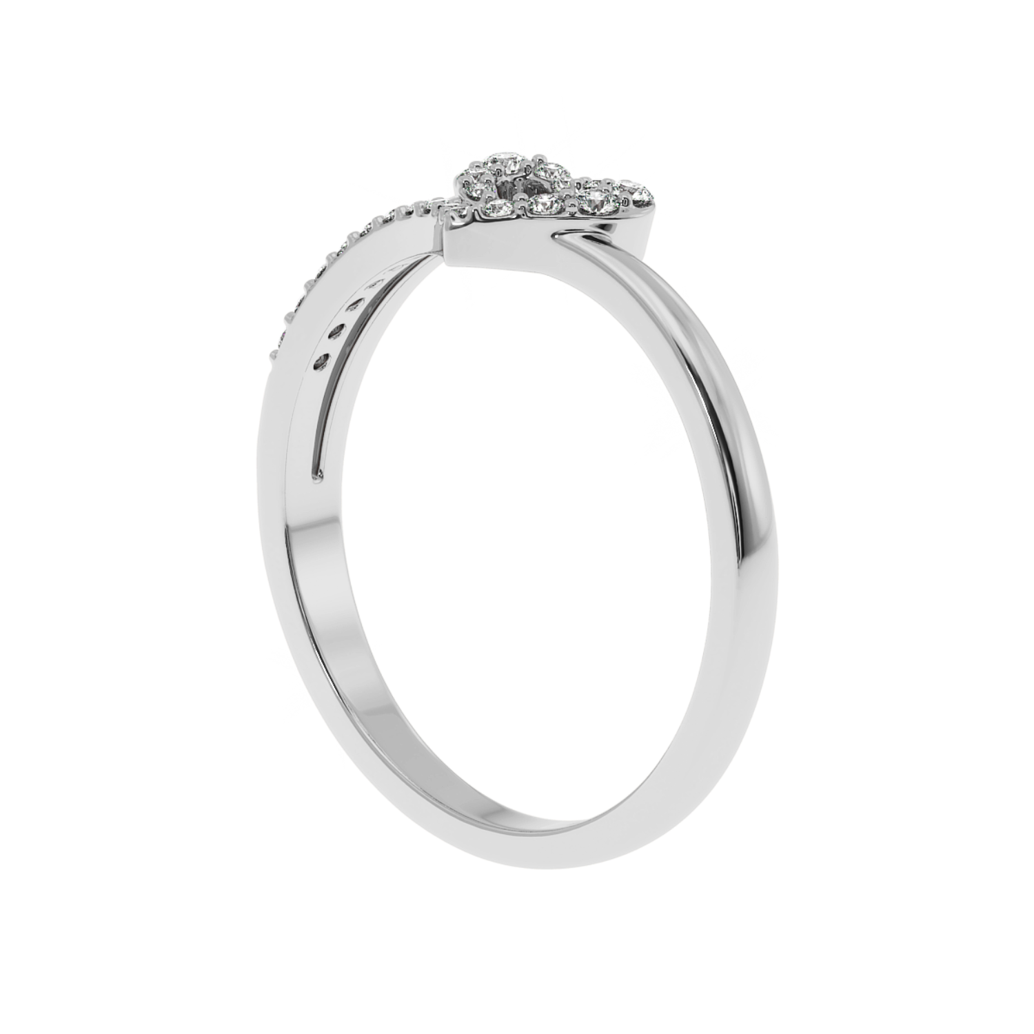 Buy Heart Wave Natural Diamond Ring | SolitaireKart