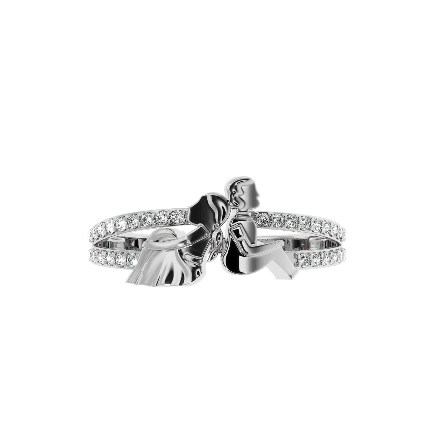 Shop Now Together Couple Ring Natural Diamond |Solitairekart