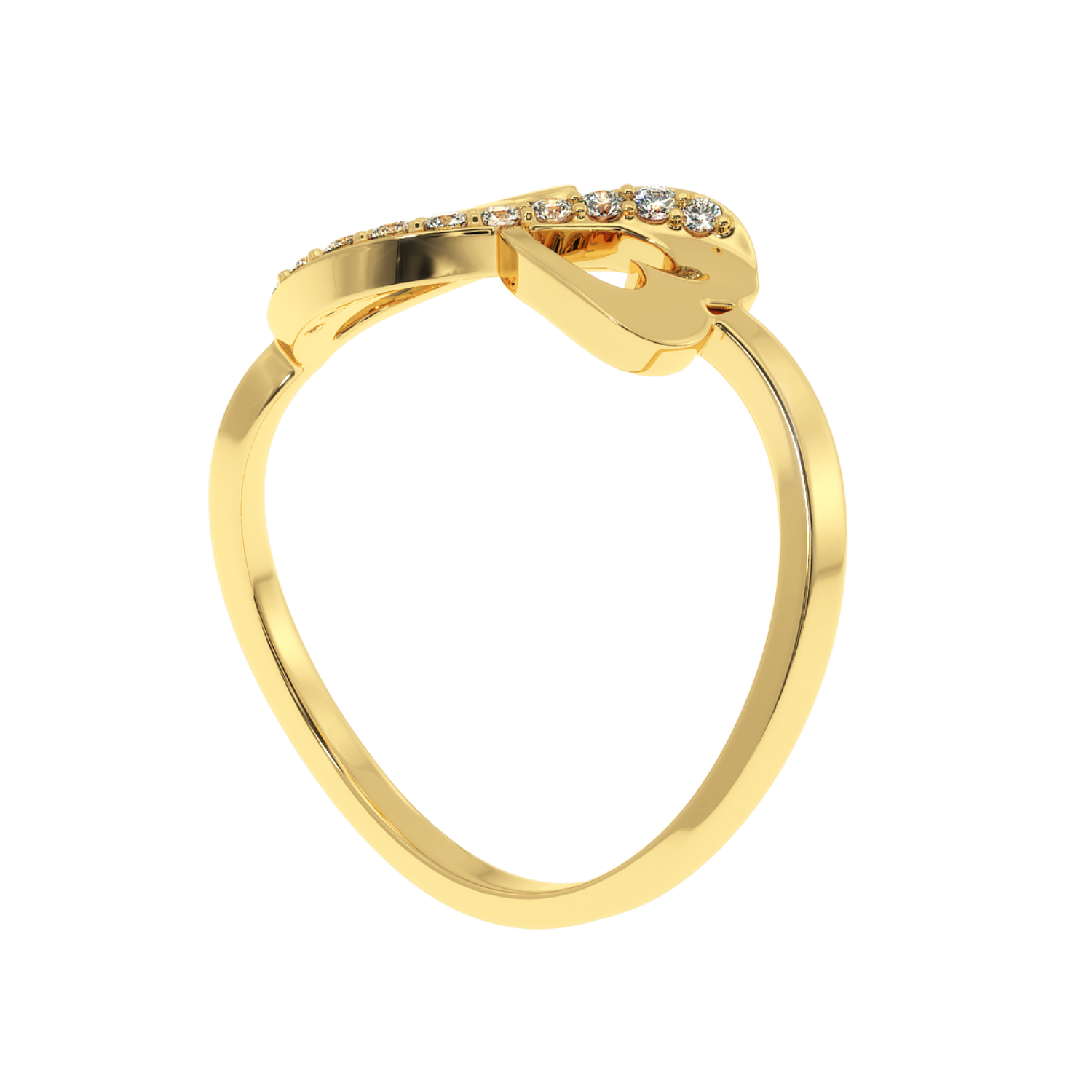 Buy Hearts Promise Ring Natural Diamonds | Solitairekart