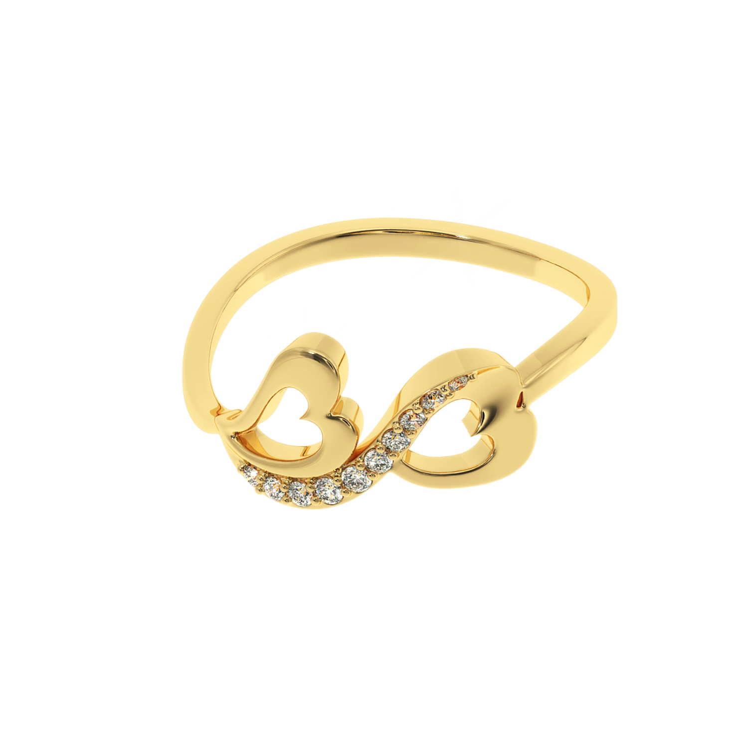 Buy Hearts Promise Ring Natural Diamonds | Solitairekart