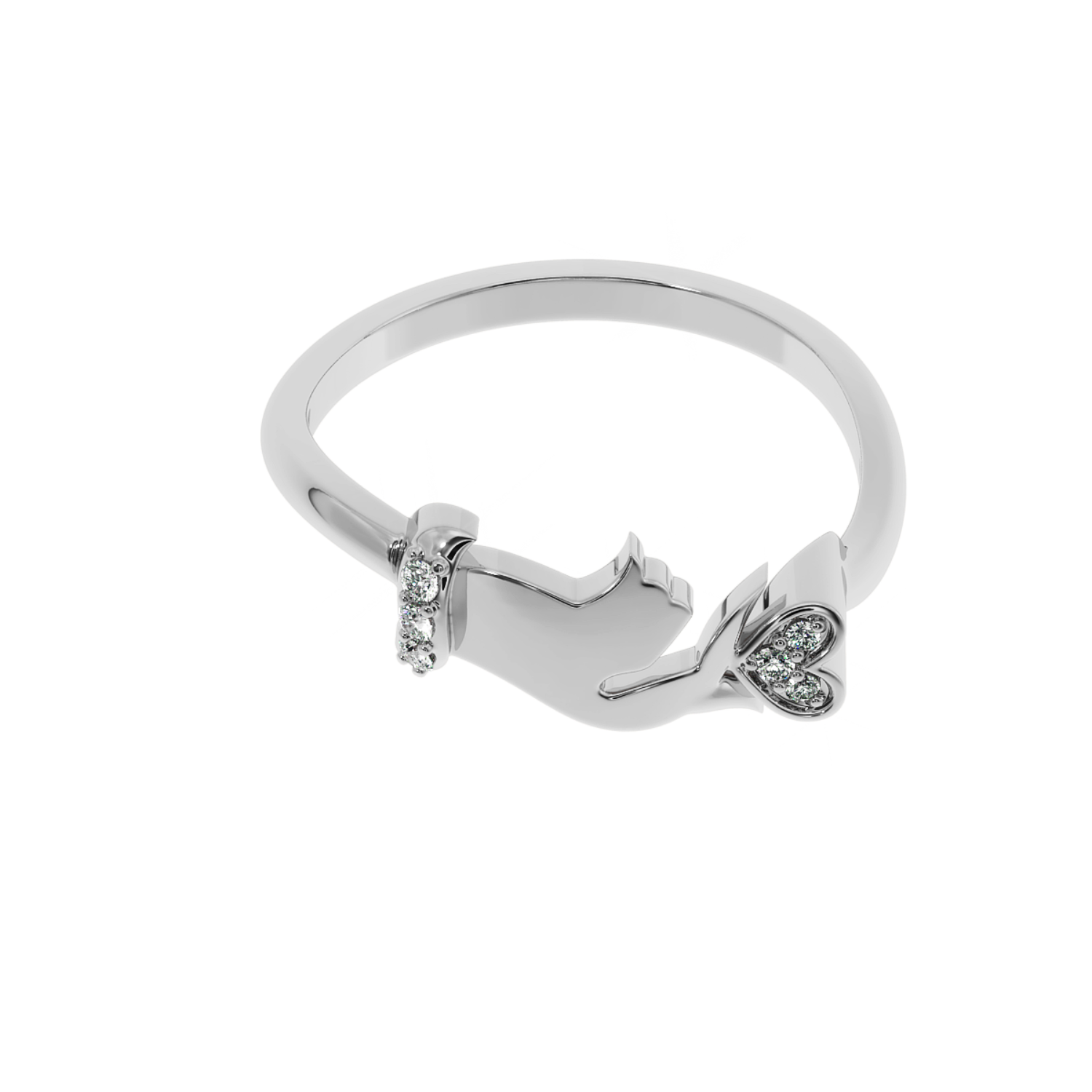 Buy Pawprints of Love Natural Diamond Ring | Solitairekart