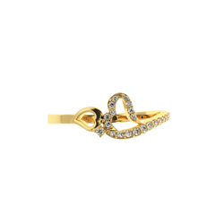 Solitairekart-0.15 CT Lab Grown Diamond Key to My Heart Gold Ring